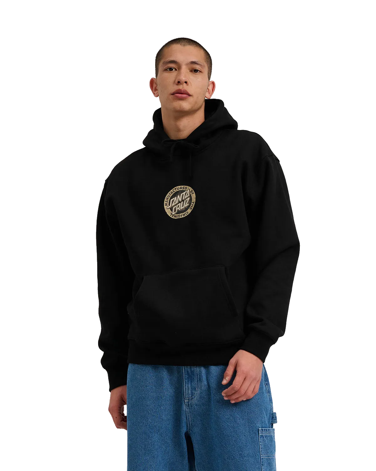 Carved MFG Front Hoodie in Black