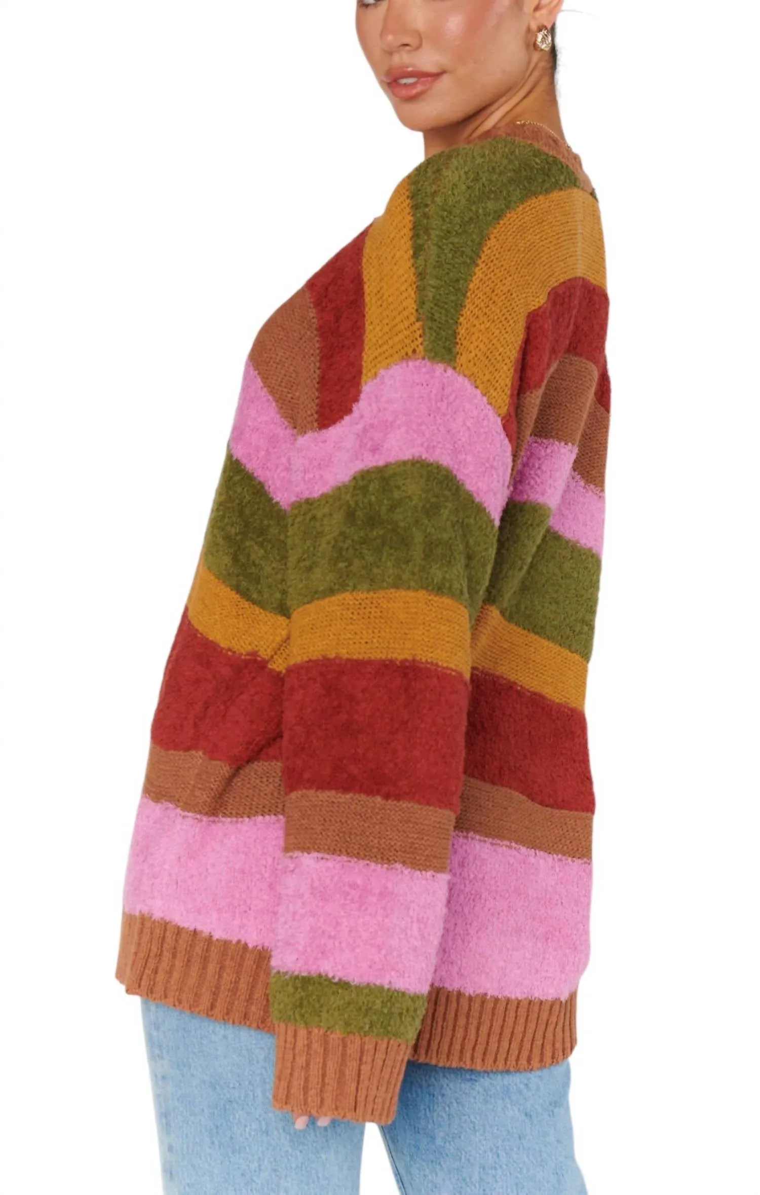 Chilly Sweater In Hutch Multi Stripe Knit