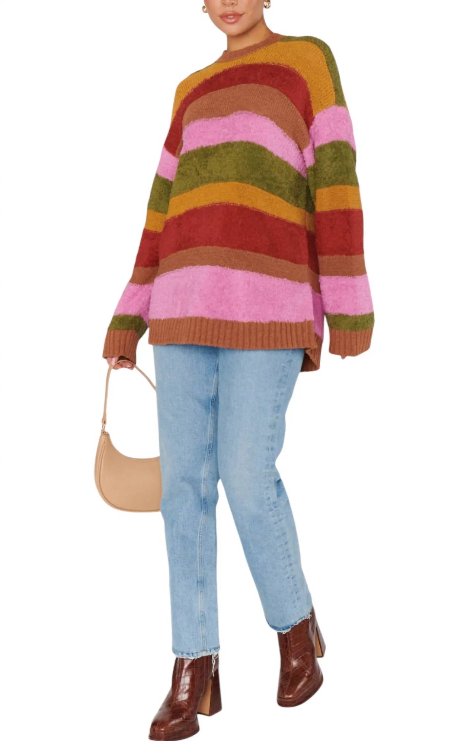Chilly Sweater In Hutch Multi Stripe Knit