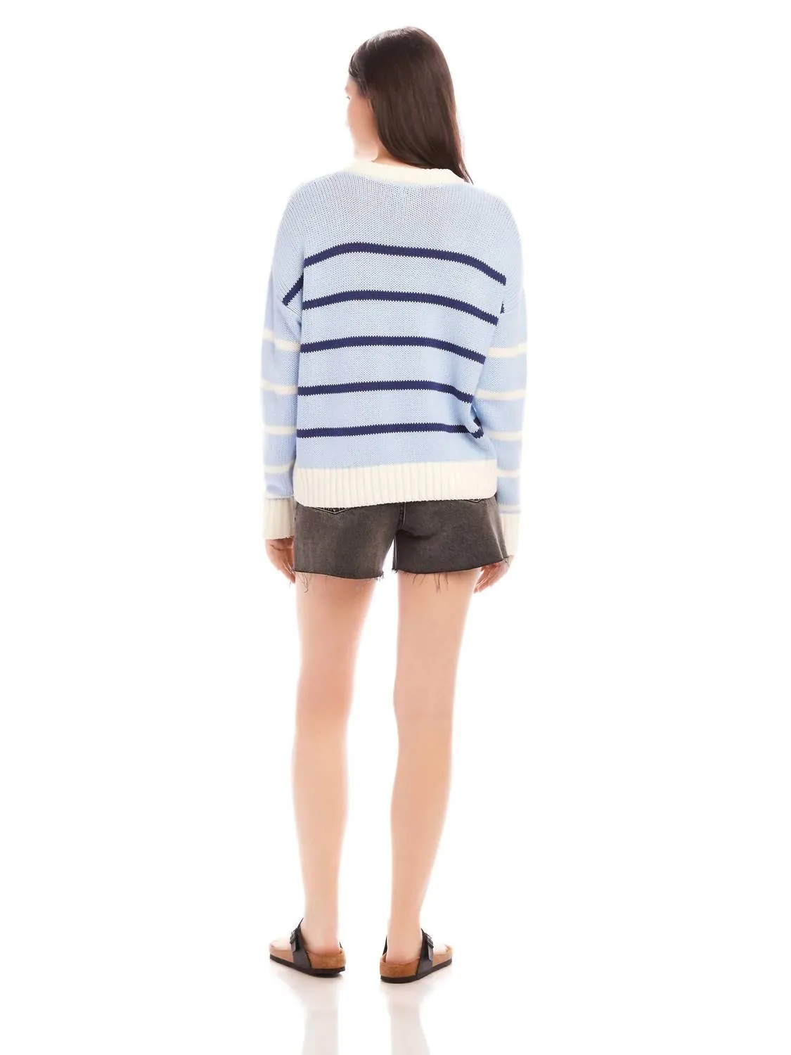 Cindy Striped Sweater In Multi Color