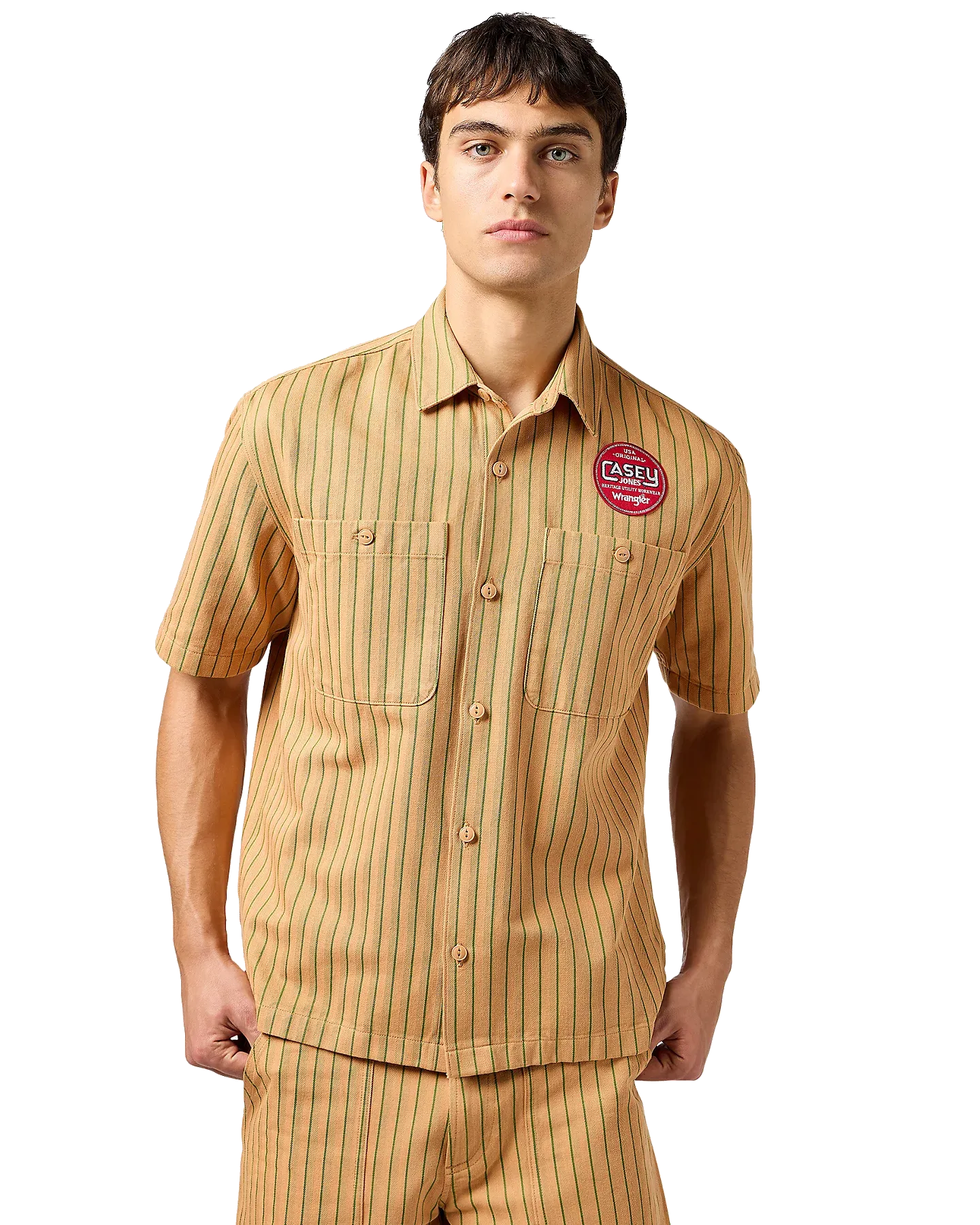 CJ Mechanic Shirt in Orange Stripe