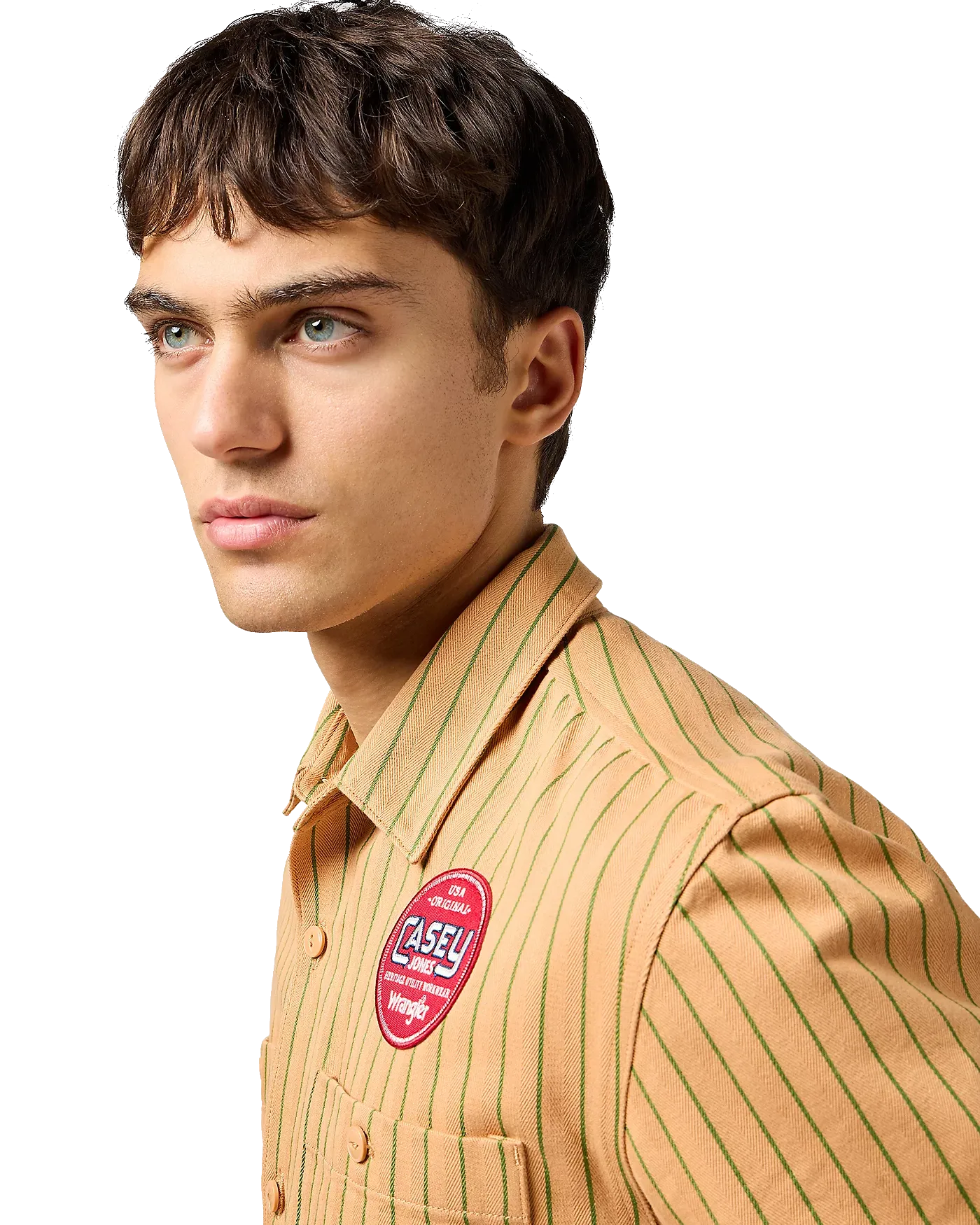 CJ Mechanic Shirt in Orange Stripe