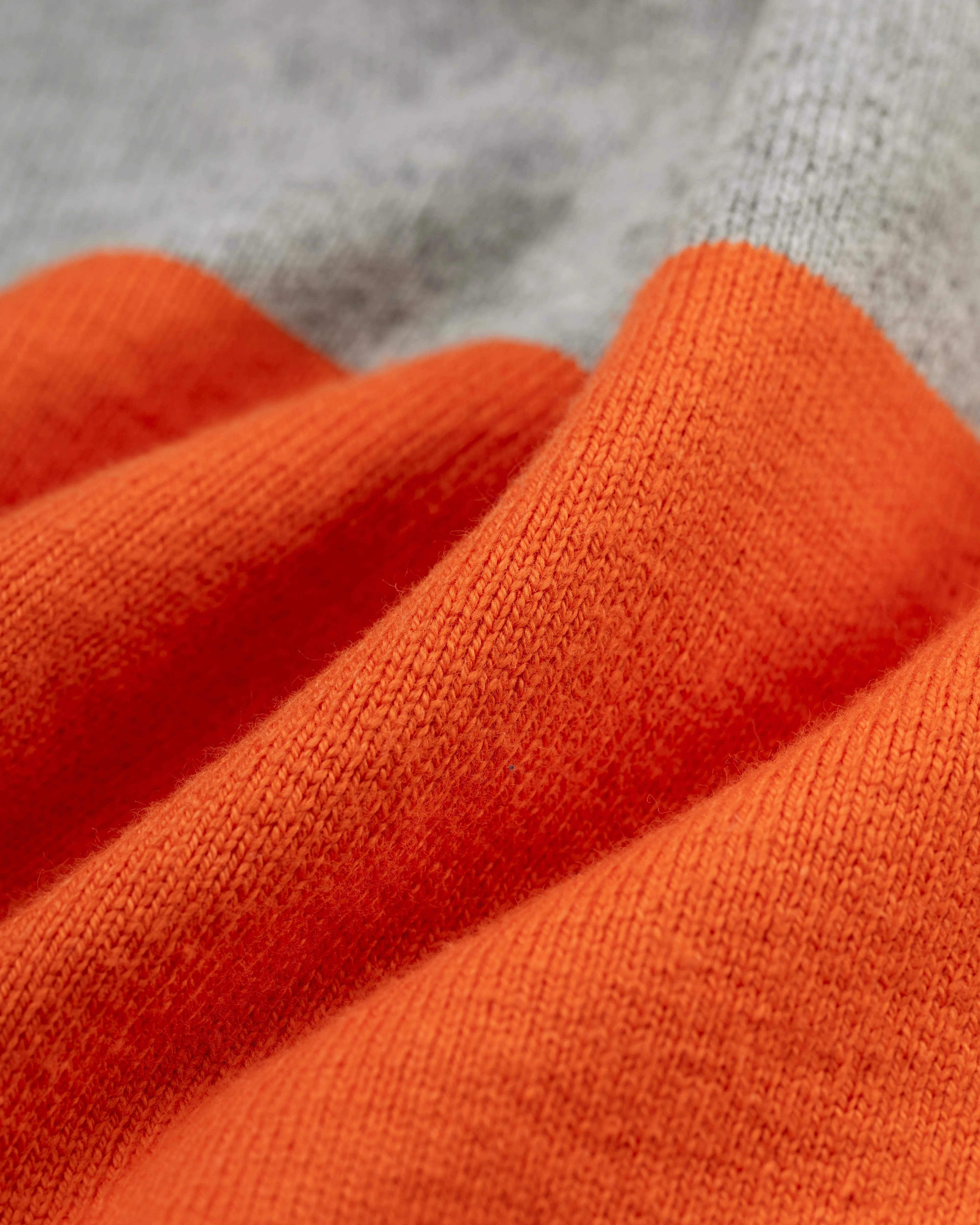 CLASSIC STRIPE RUGBY SHIRT - ORANGE/GREY
