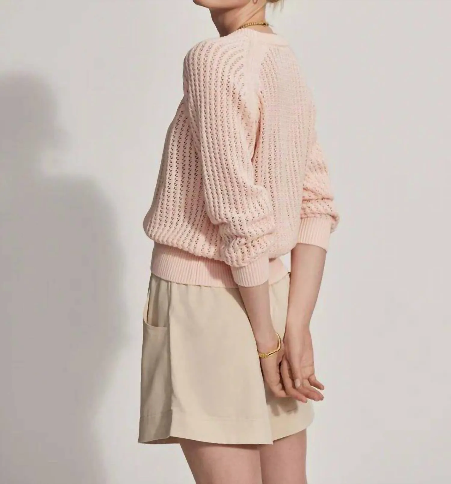 Clay Knit Sweater In Silver Peony