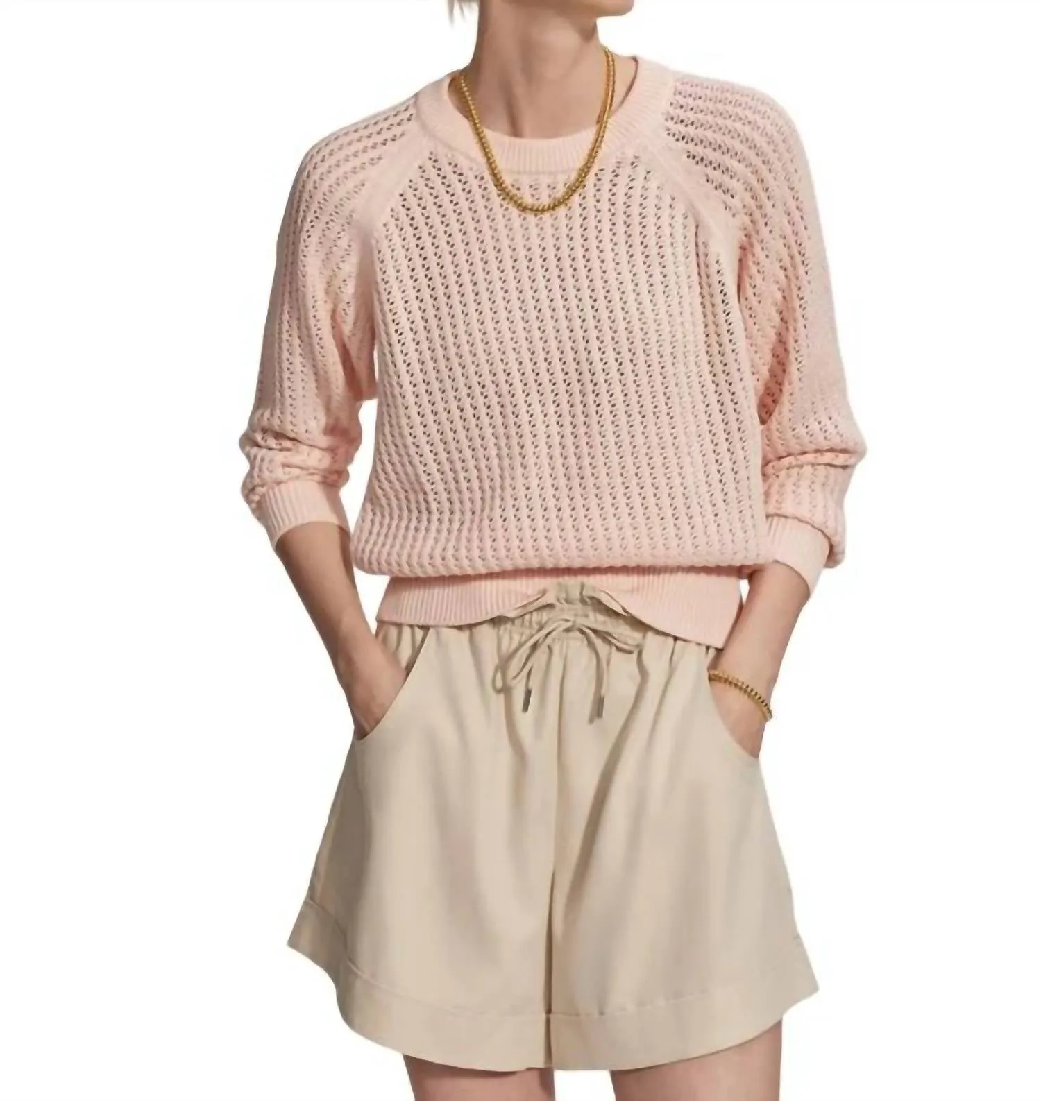 Clay Knit Sweater In Silver Peony