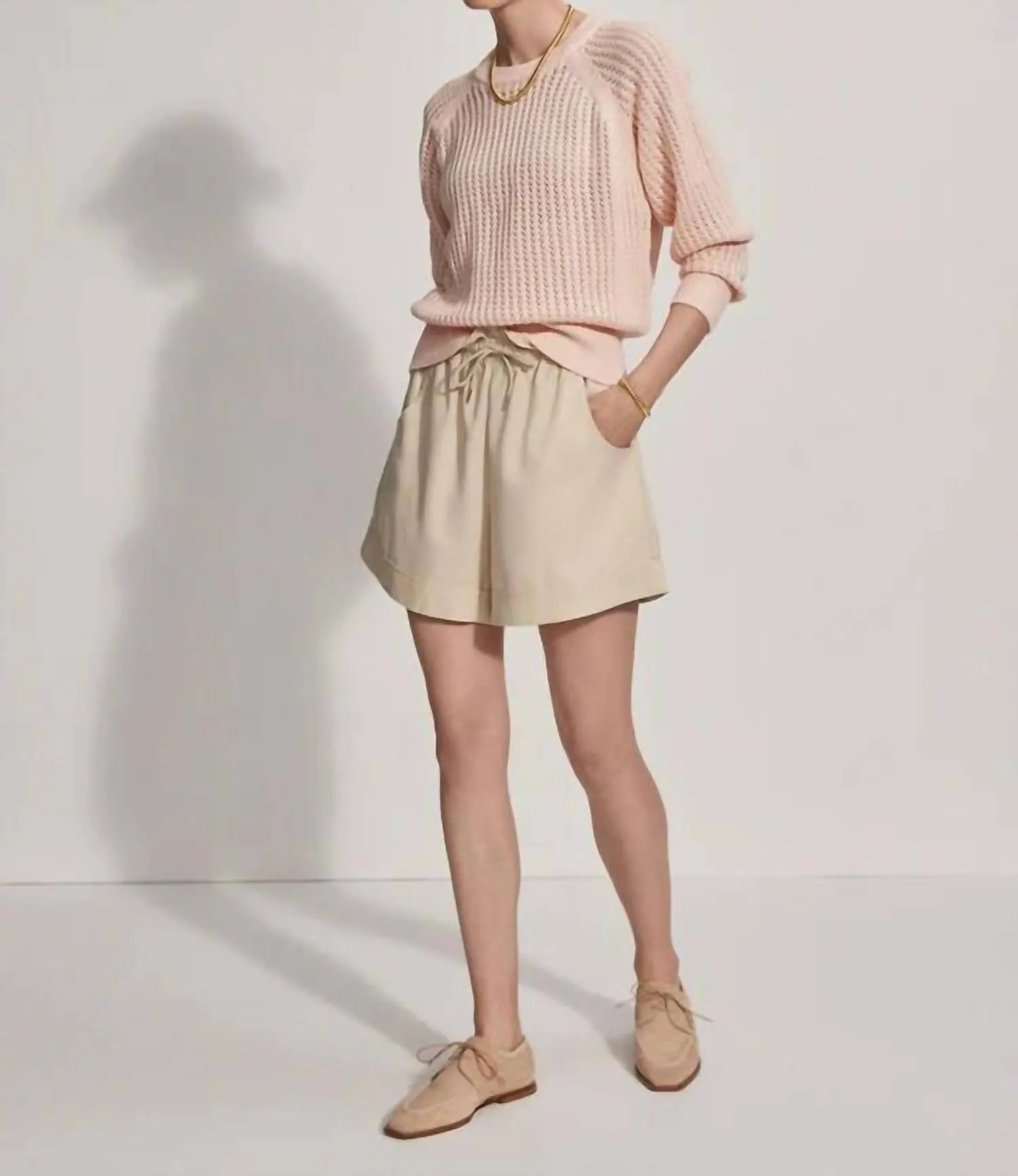 Clay Knit Sweater In Silver Peony