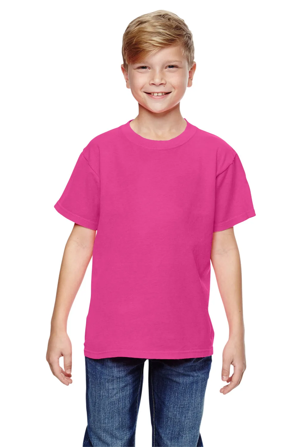 Comfort Colors Youth Short Sleeve Crewneck T-Shirt - Neon Pink