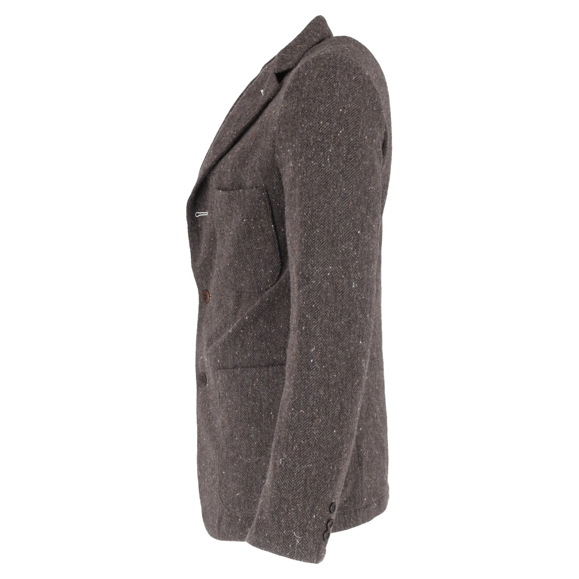Comme Des Garcons Single-Breasted Blazer in Brown Wool