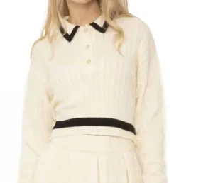 Constance Cable Polo In Ivory