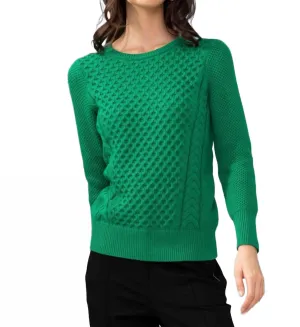 Cotton Sweater In Green