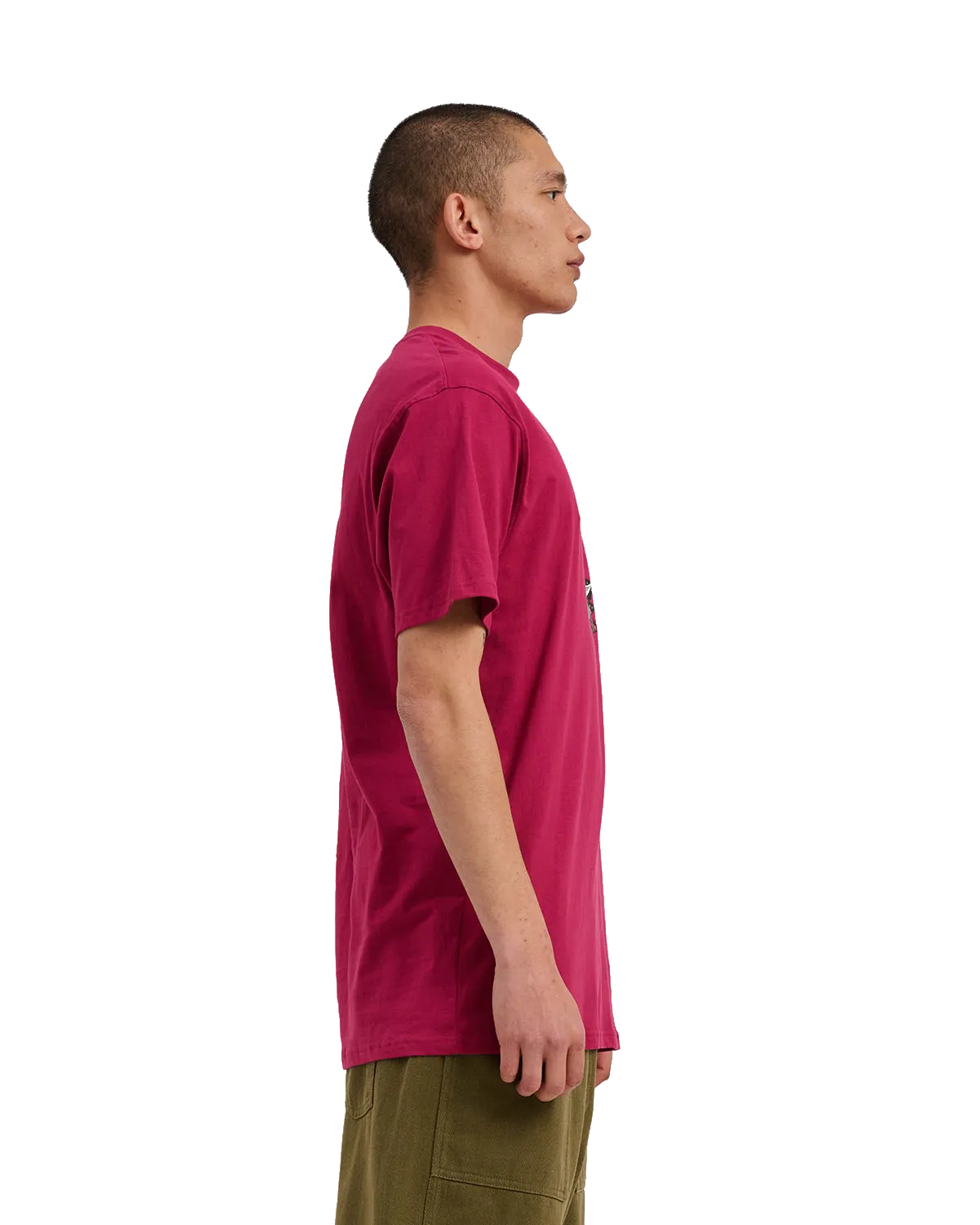 Crescent Bone Hand T-Shirt in Burgundy