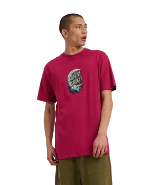 Crescent Bone Hand T-Shirt in Burgundy