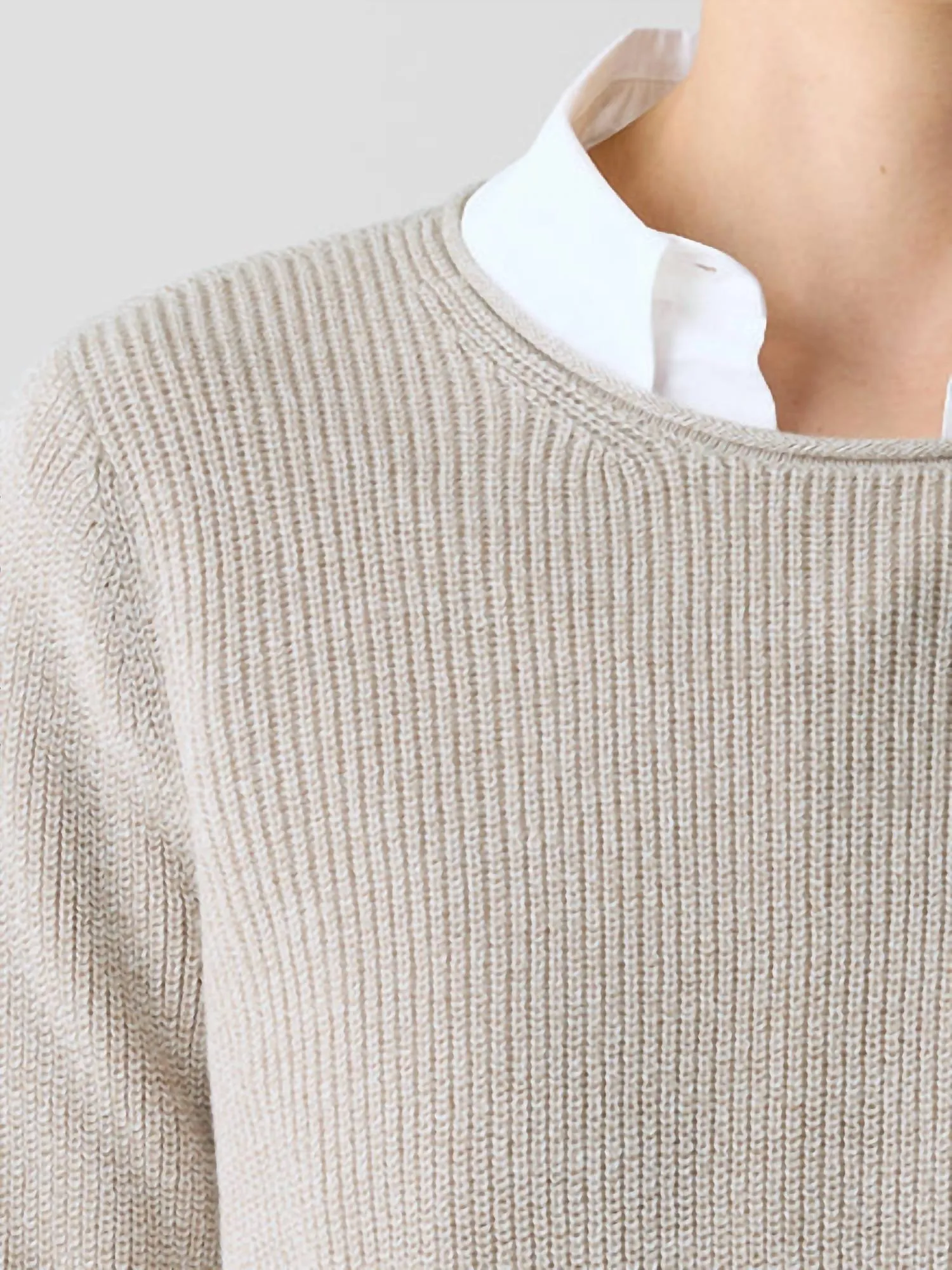 Crew Neck Sweater In Dove