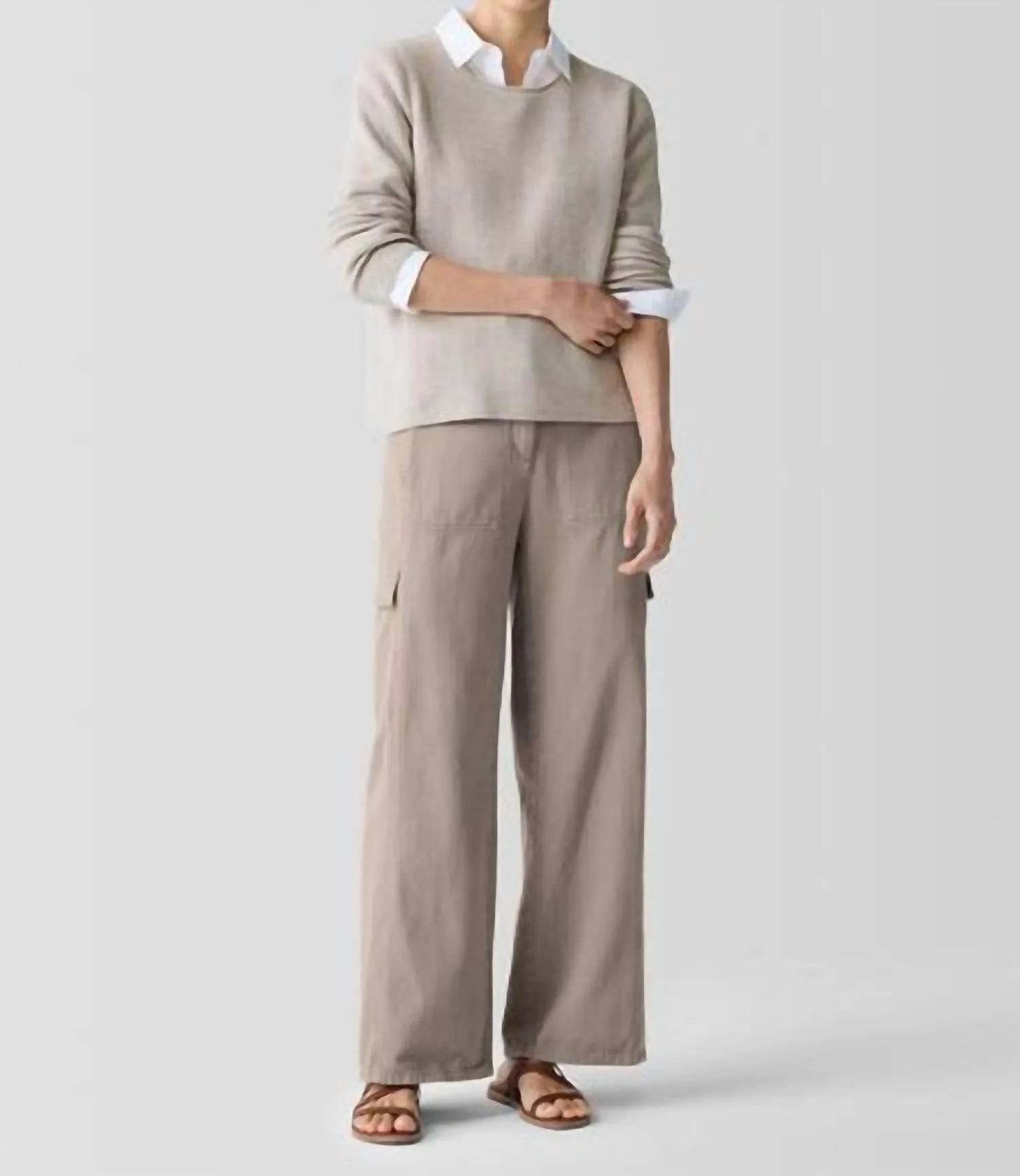 Crew Neck Sweater In Dove