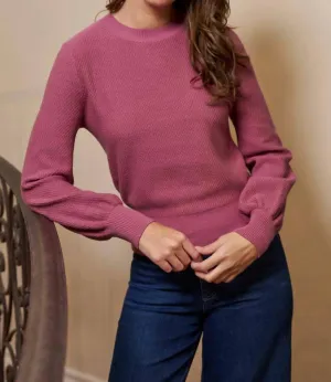 Crew Neck Sweater In Raspberry