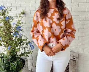 Darling Sweater In Camel/blush