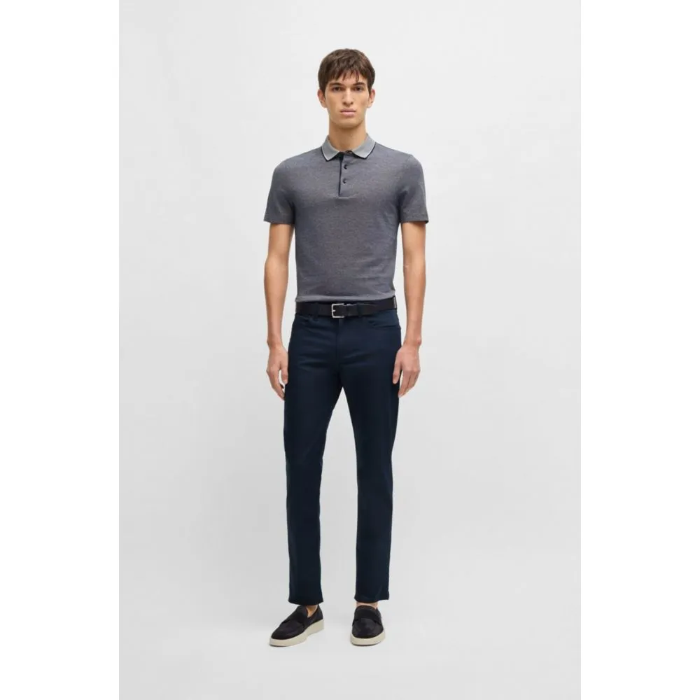 Delaware slim-fit trousers in stretch satin