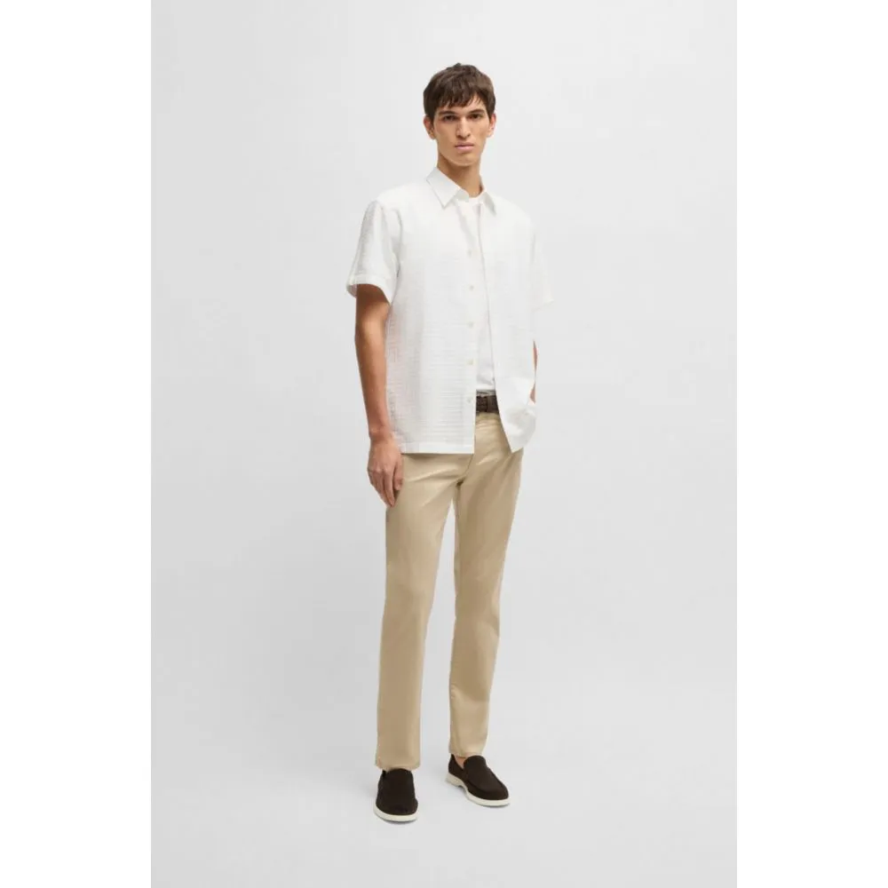 Delaware slim-fit trousers in stretch satin