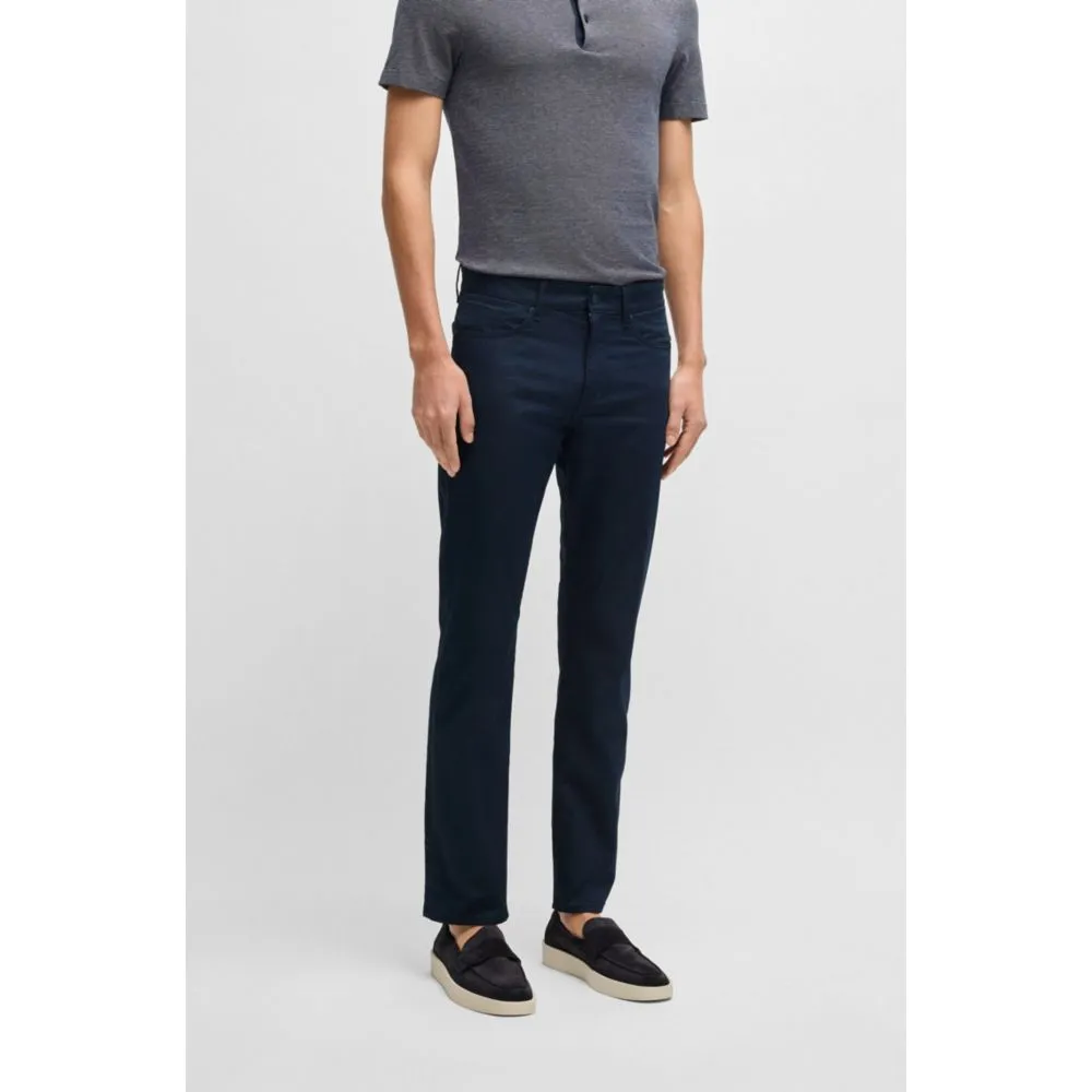 Delaware slim-fit trousers in stretch satin