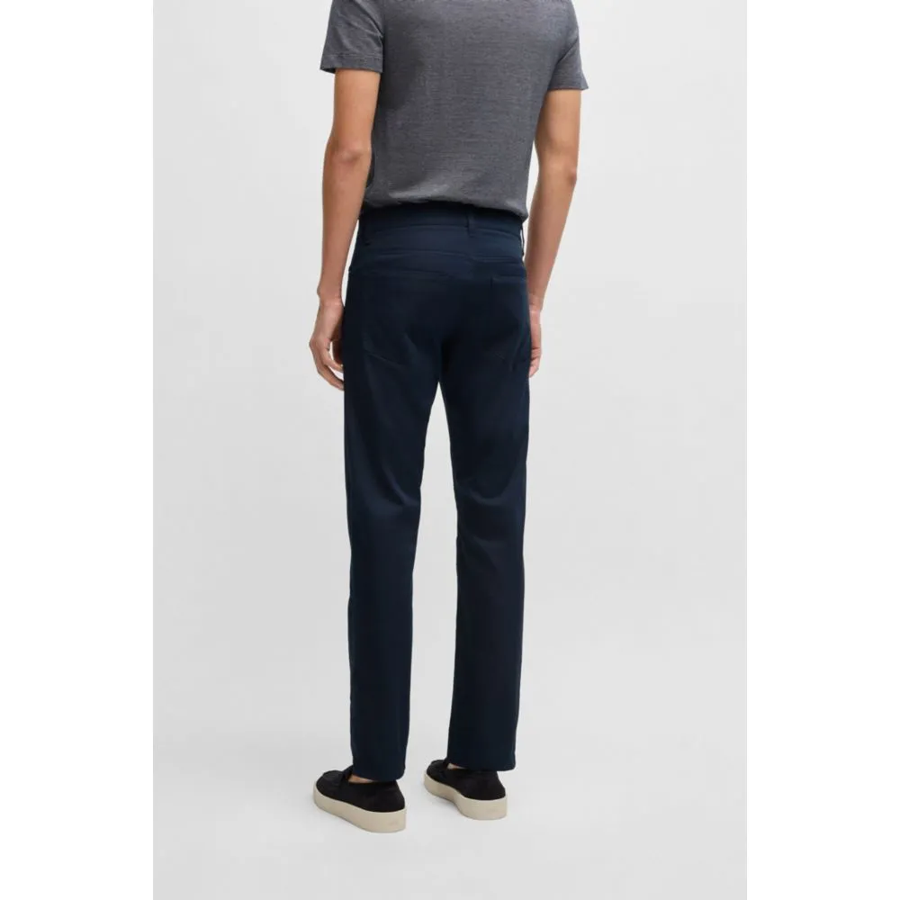 Delaware slim-fit trousers in stretch satin