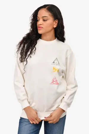 Dior Homme Cream Astero Dior Printed Sweatshirt Size XS Mens
