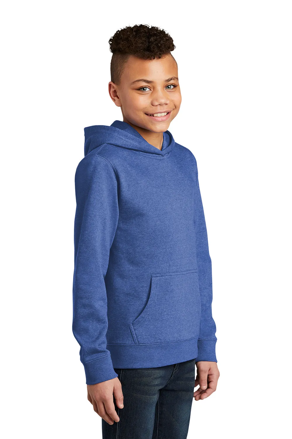 District Youth Very Important Fleece Hooded Sweatshirt Hoodie w/ Pouch Pocket - Royal Blue Frost