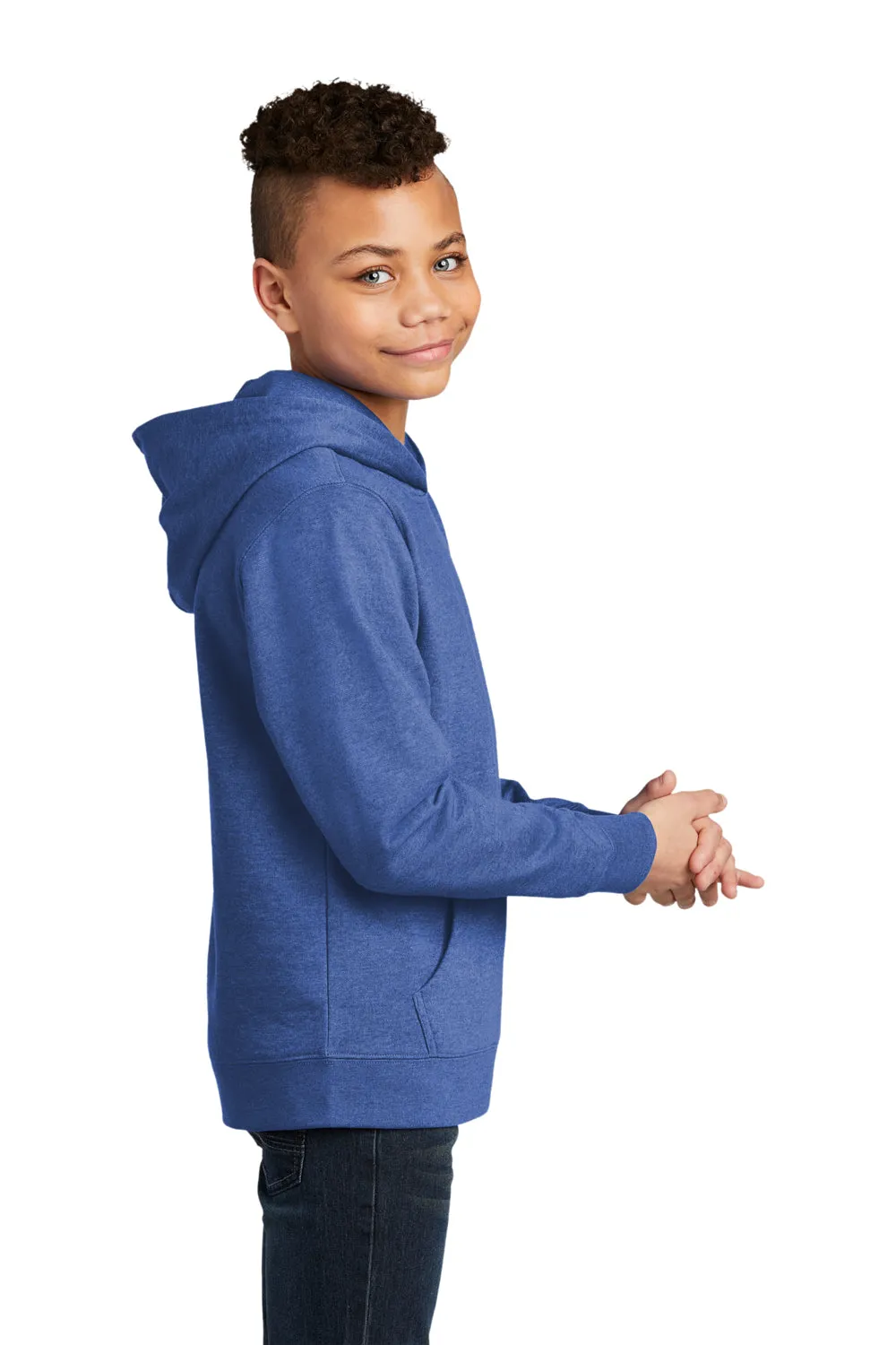 District Youth Very Important Fleece Hooded Sweatshirt Hoodie w/ Pouch Pocket - Royal Blue Frost