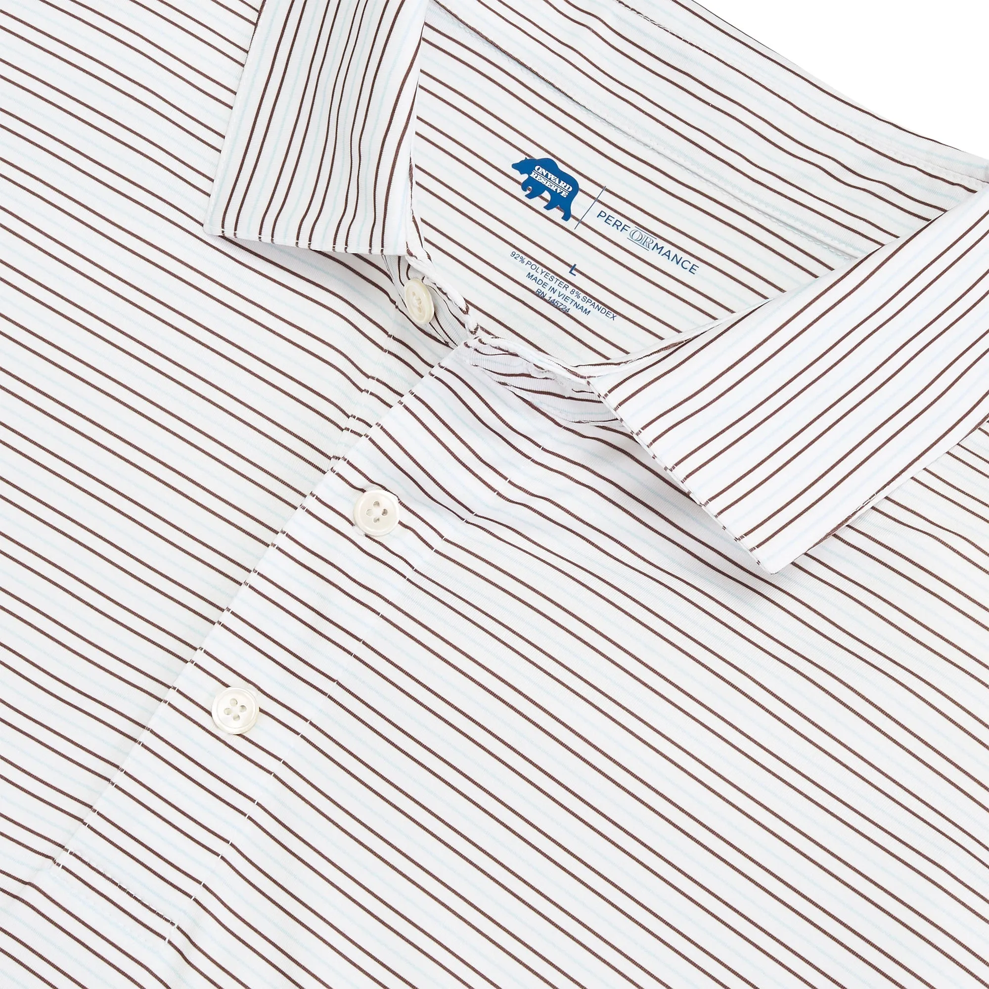 Driver Stripe Performance Polo - Delicate Blue