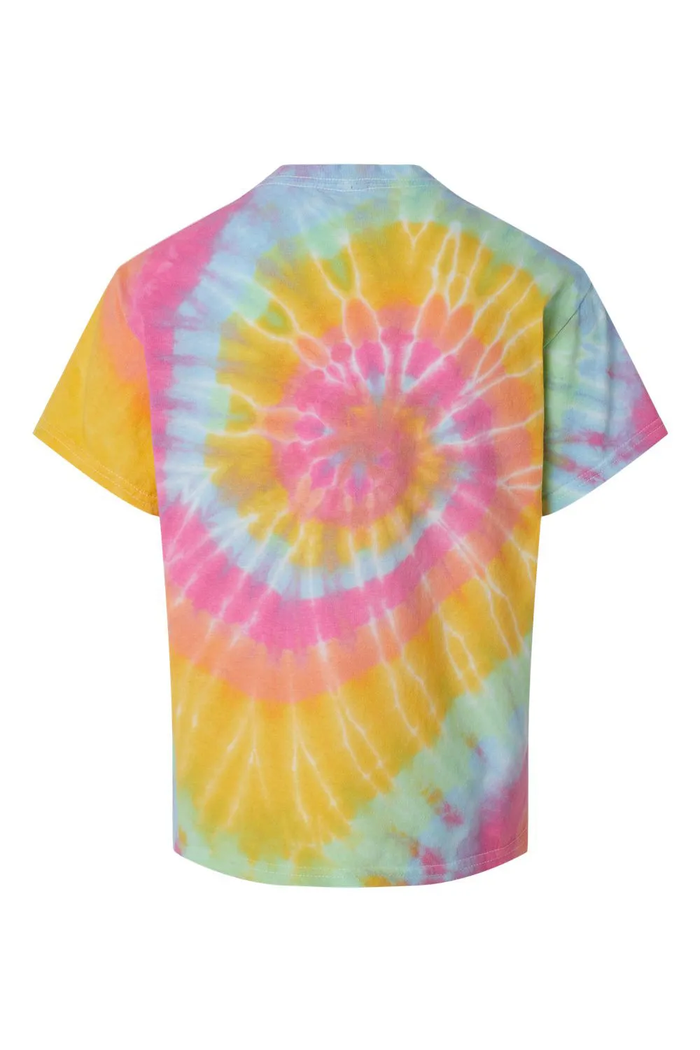 Dyenomite Youth Spiral Tie Dyed Short Sleeve Crewneck T-Shirt - Aerial Spiral