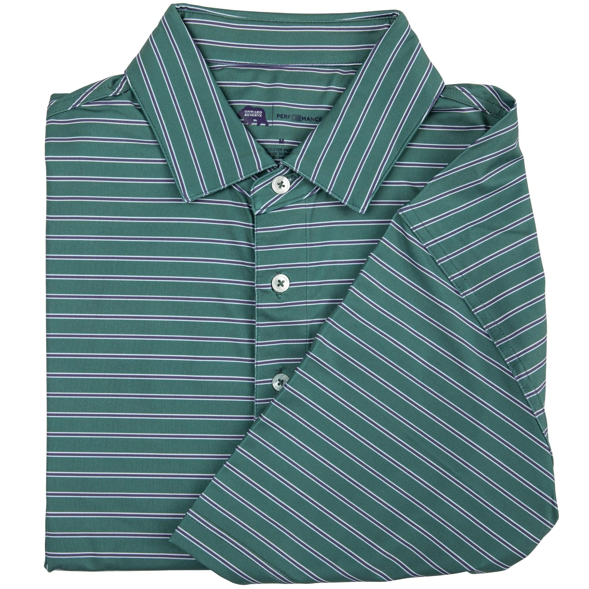 Eagle Stripe Performance Polo Sea Pine/Vintage Indigo