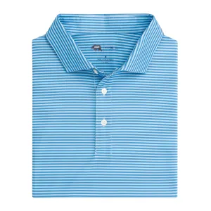 Echo Stripe Performance Pique Polo - Riviera