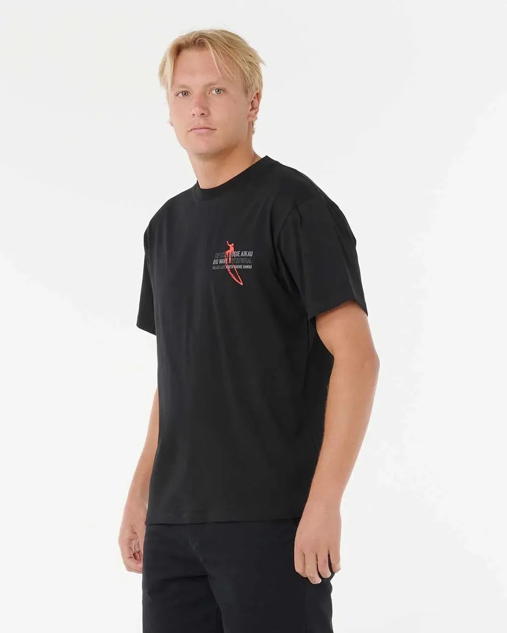 Eddie Would Go Retro T-Shirt in Black