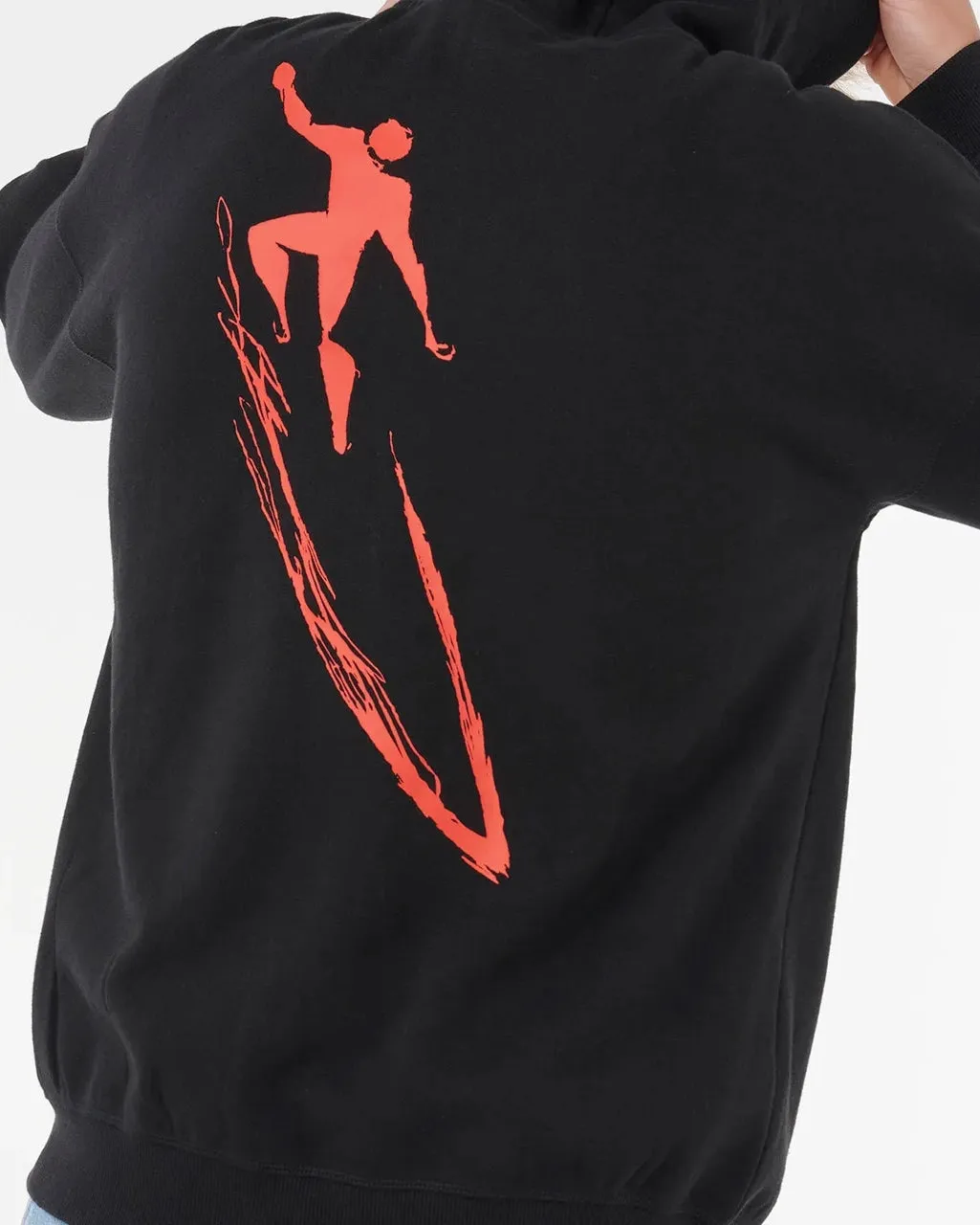 Eddie Would Go Zip Hoodie in Black