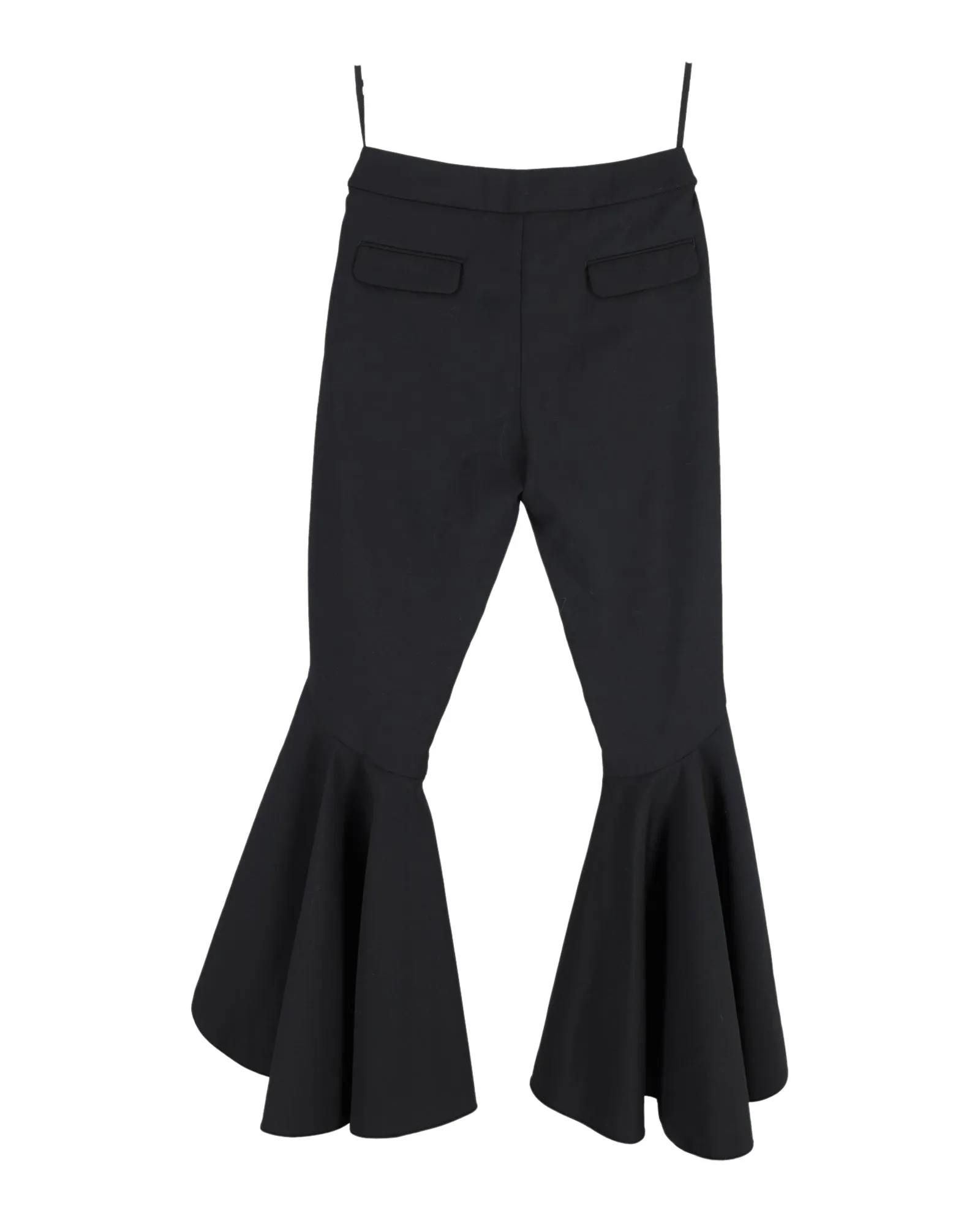 Ellery Flared Trousers in Black Polyester