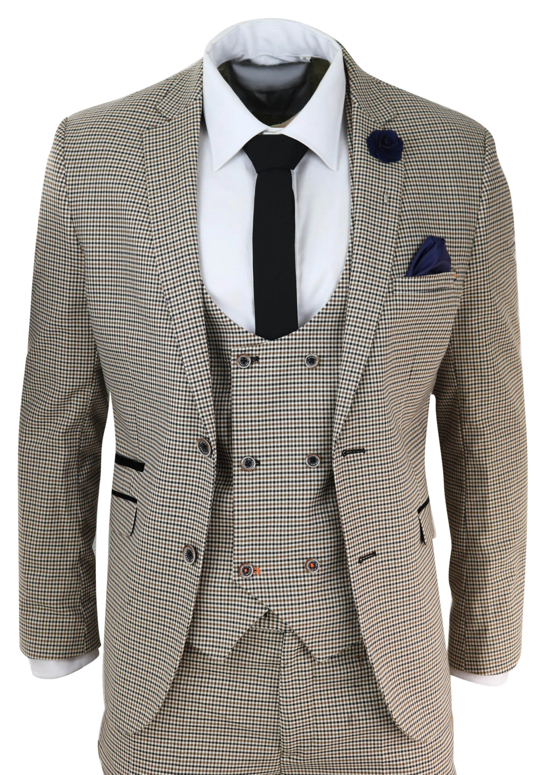 Elwood 3 Piece Suit Prince Of Wales Check
