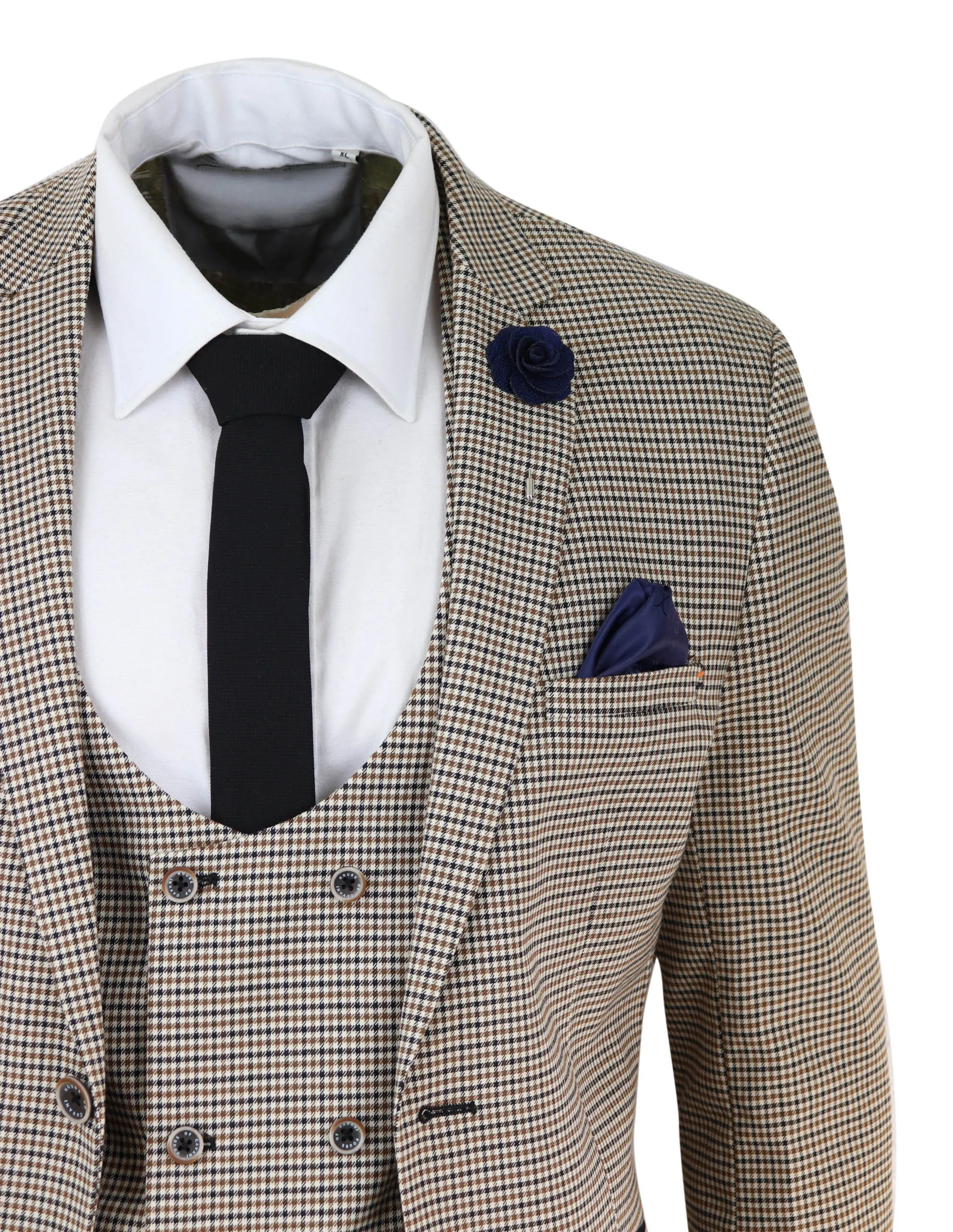 Elwood 3 Piece Suit Prince Of Wales Check
