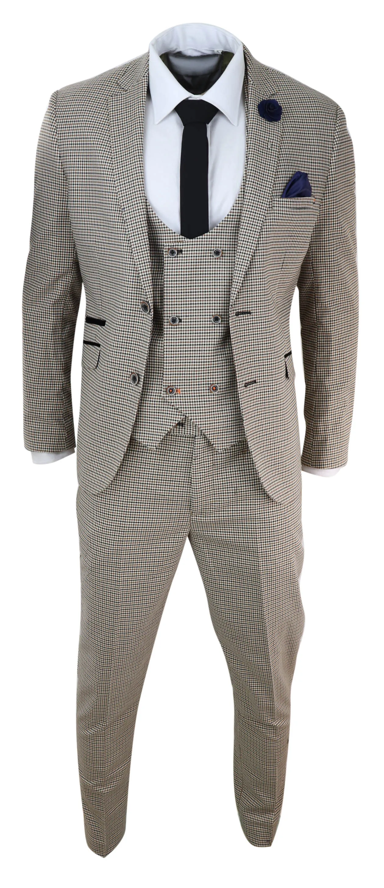 Elwood 3 Piece Suit Prince Of Wales Check