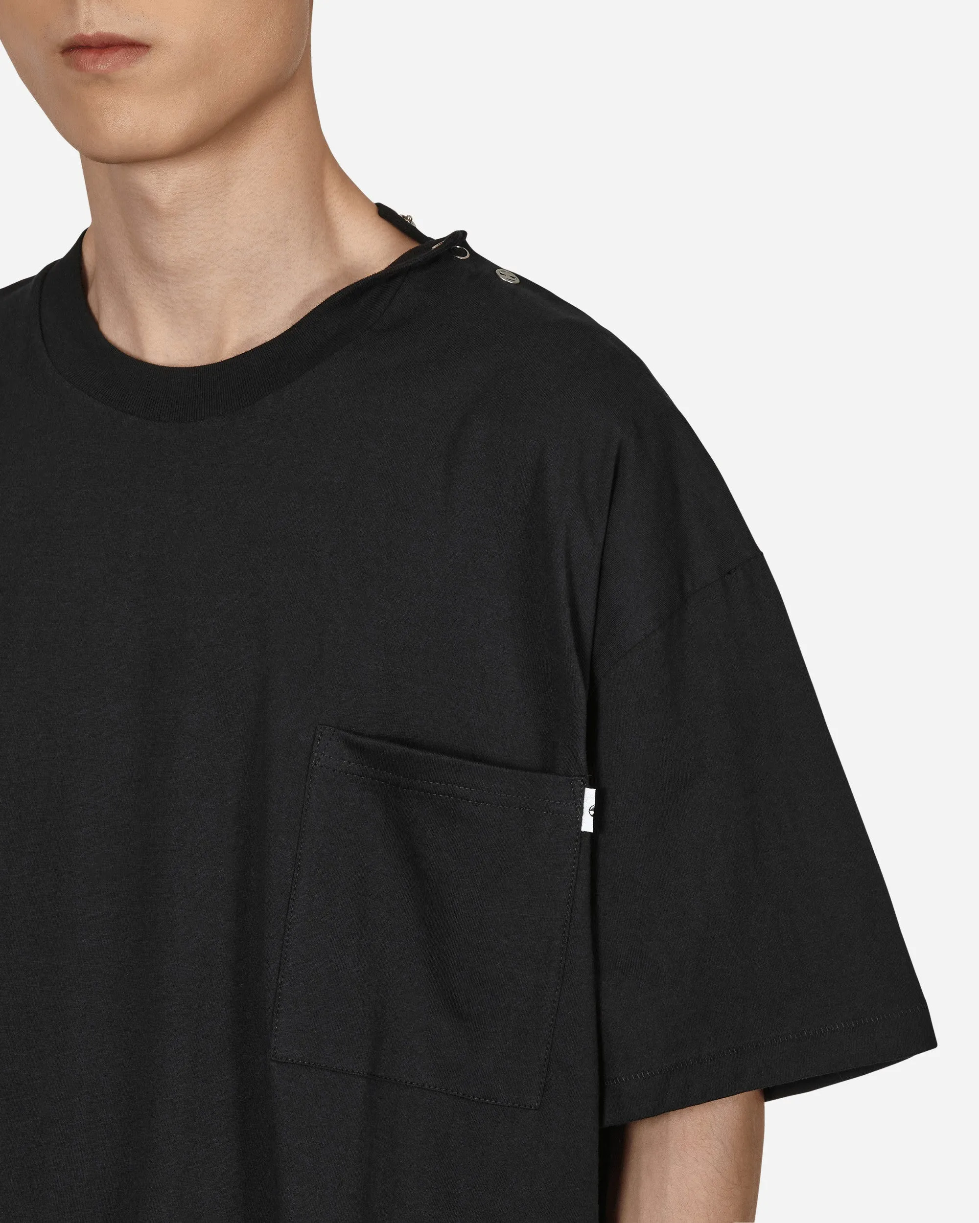 Emblem Snap T-Shirt Black