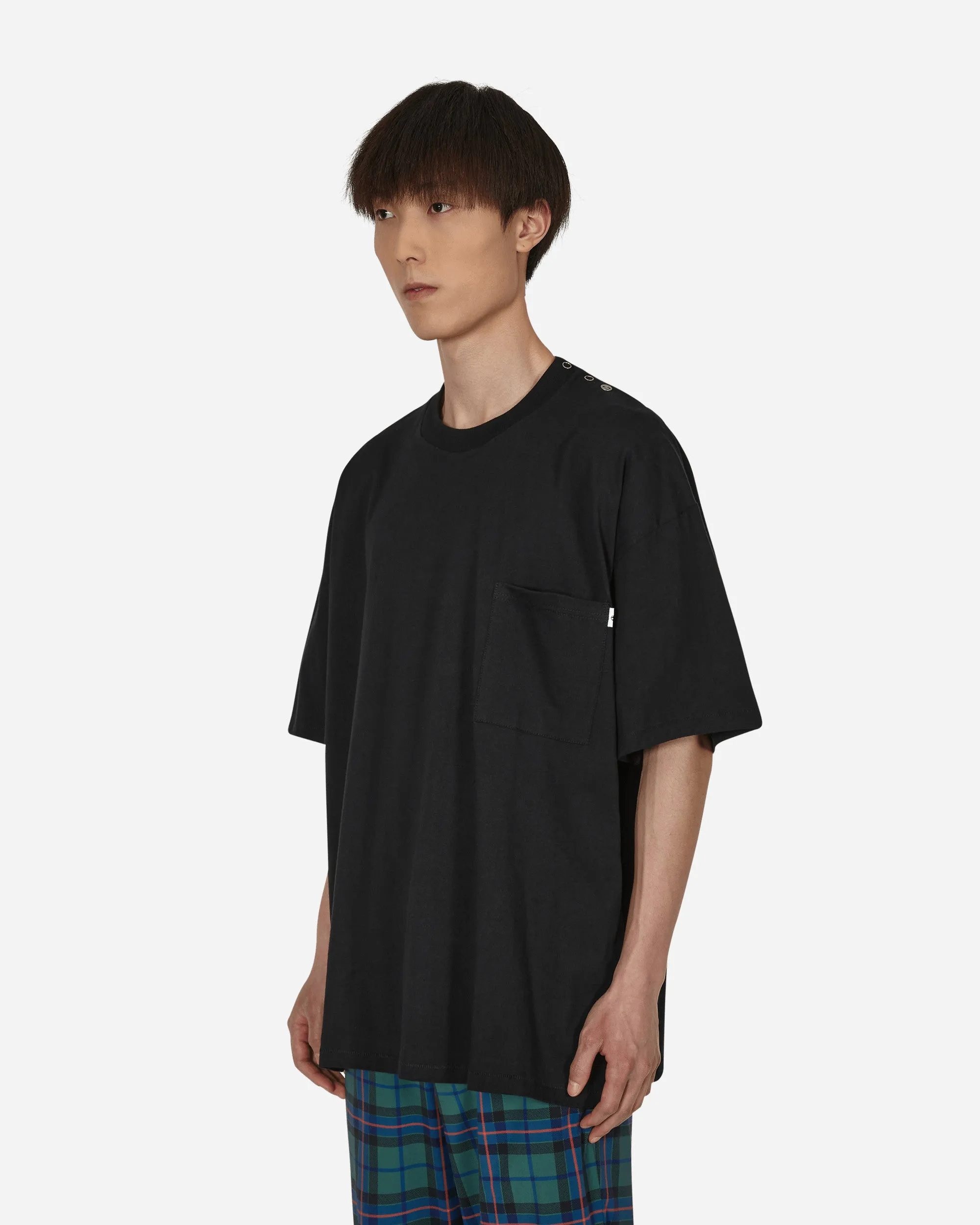 Emblem Snap T-Shirt Black