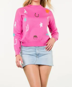 Equestrian Sweater In Pink