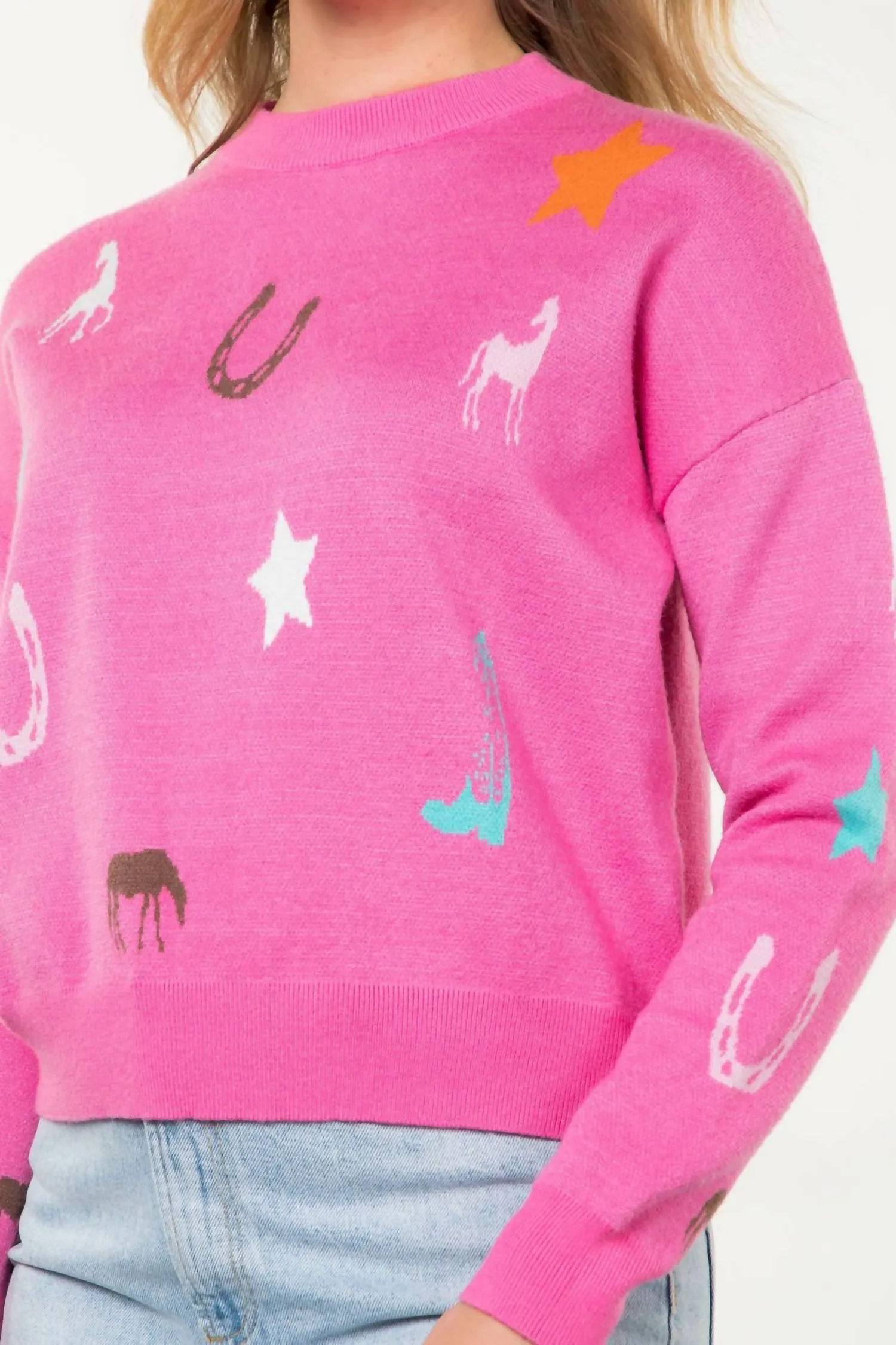 Equestrian Sweater In Pink