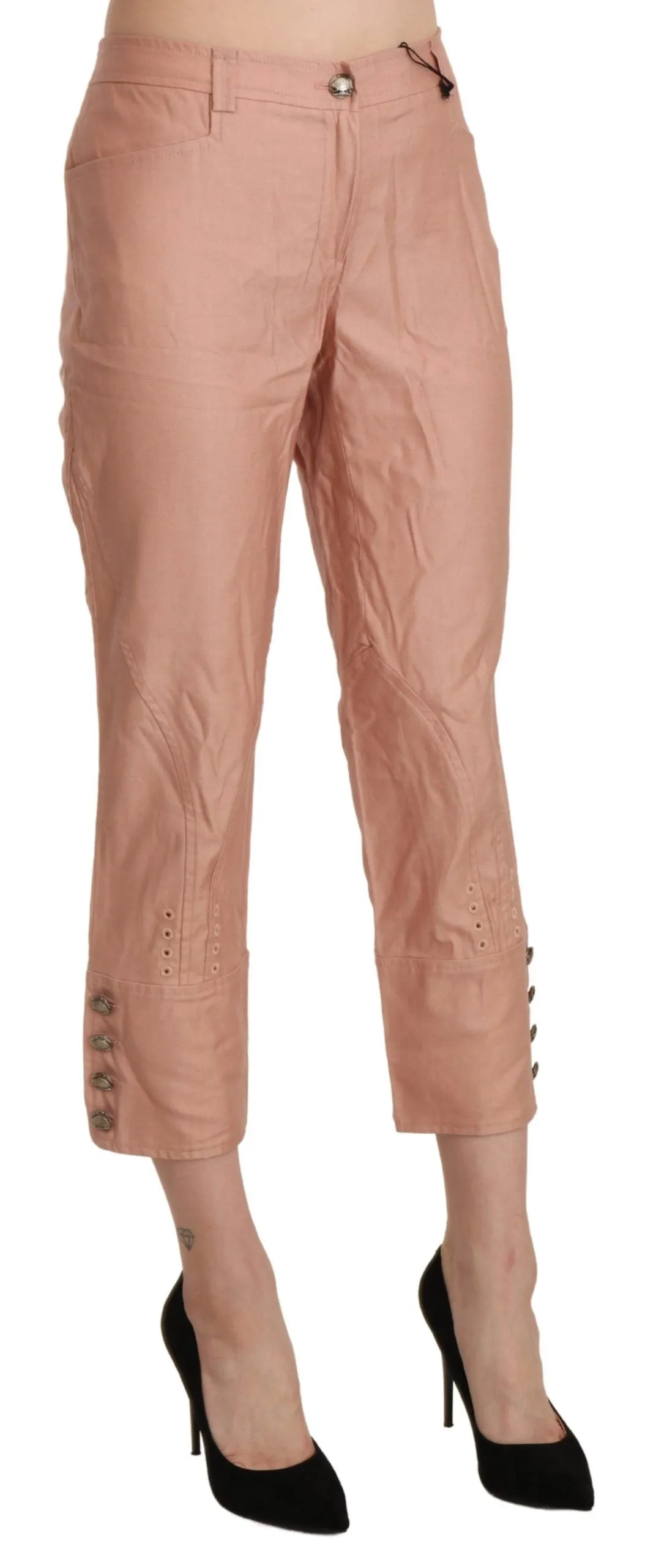 Ermanno Scervino Cotton  High Waist Cropped Trouser Women's Pants