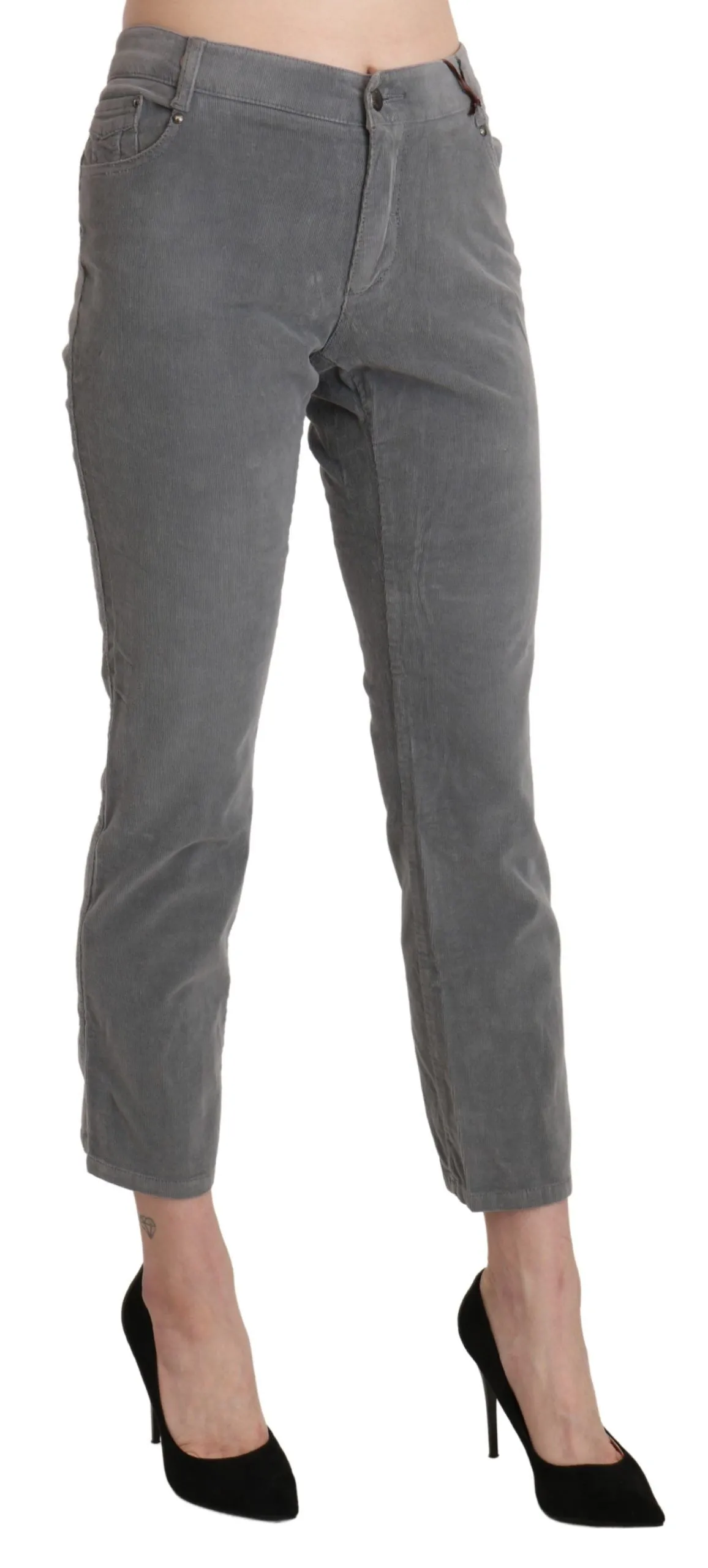 Ermanno Scervino  Cropped Cotton Stretch Trouser Women's Pants