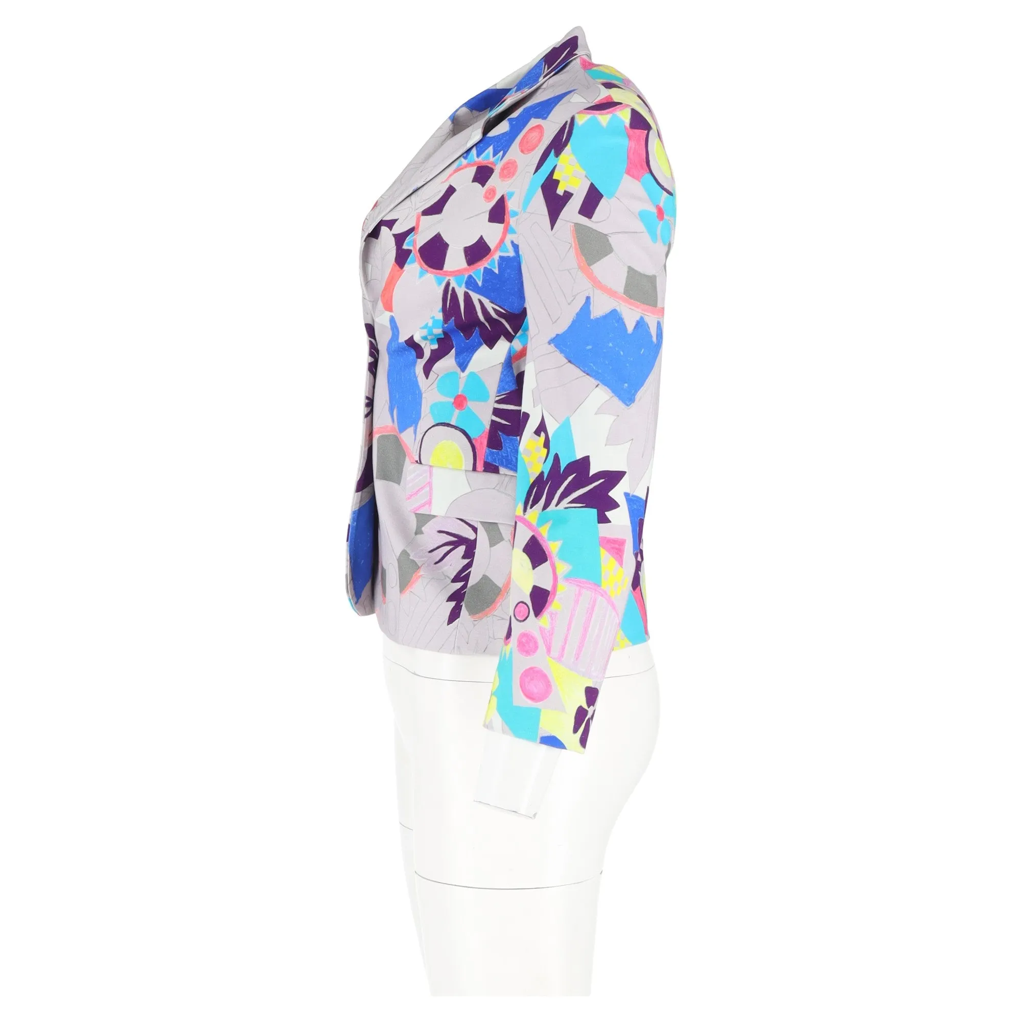 Etro Printed Blazer in Multicolor Cotton