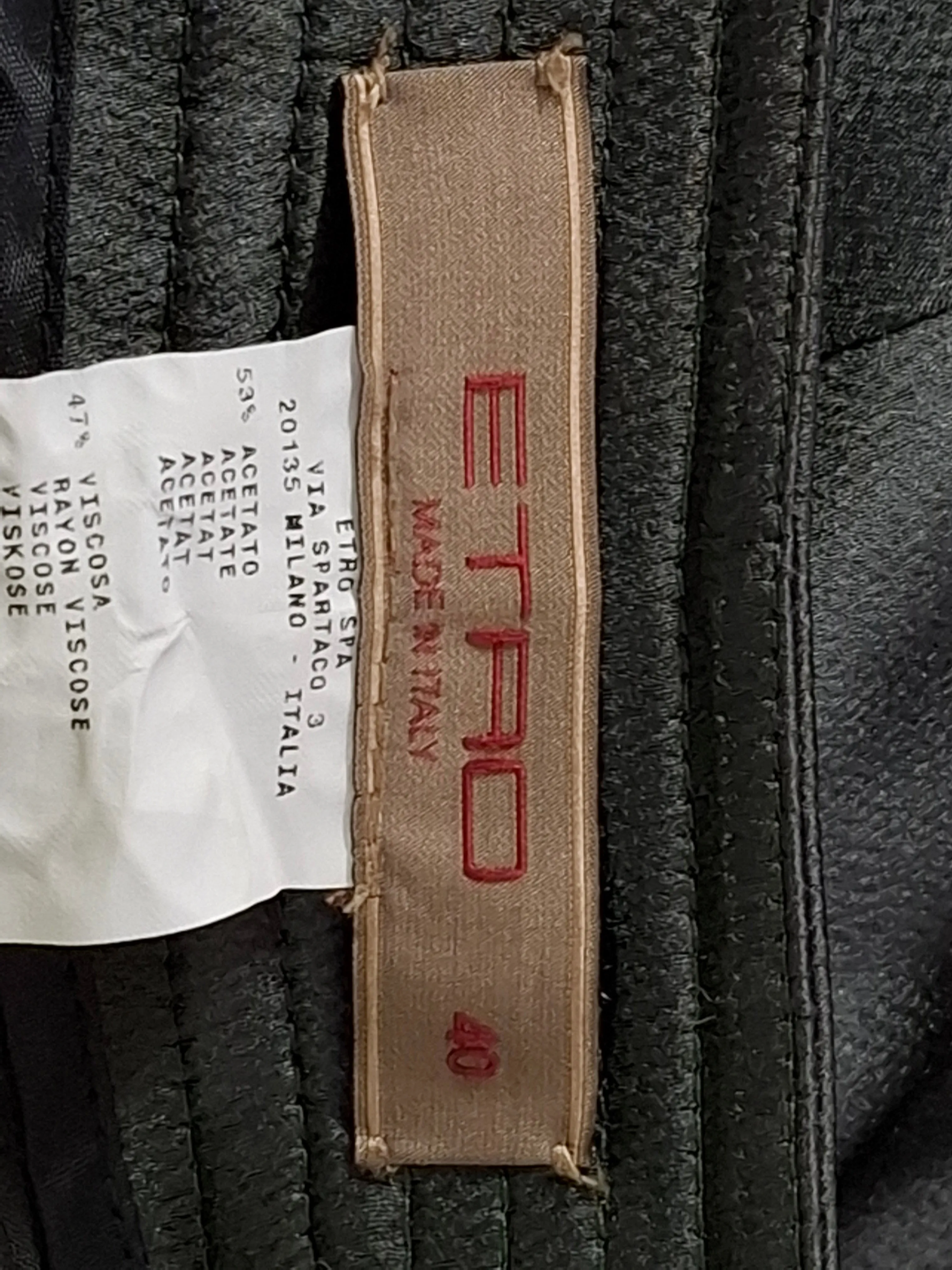 Etro Trousers in Grey Acetate