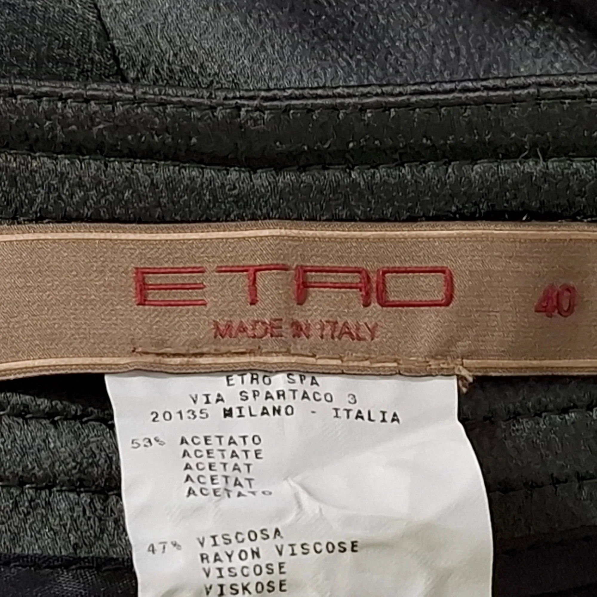 Etro Trousers in Grey Acetate