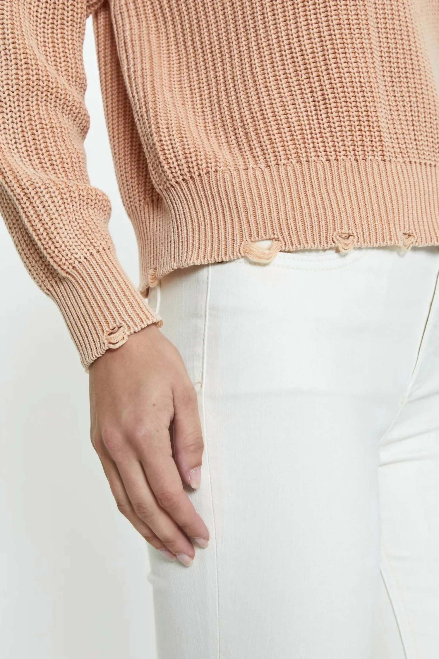 Eva Sweater In Sandwashed Tan