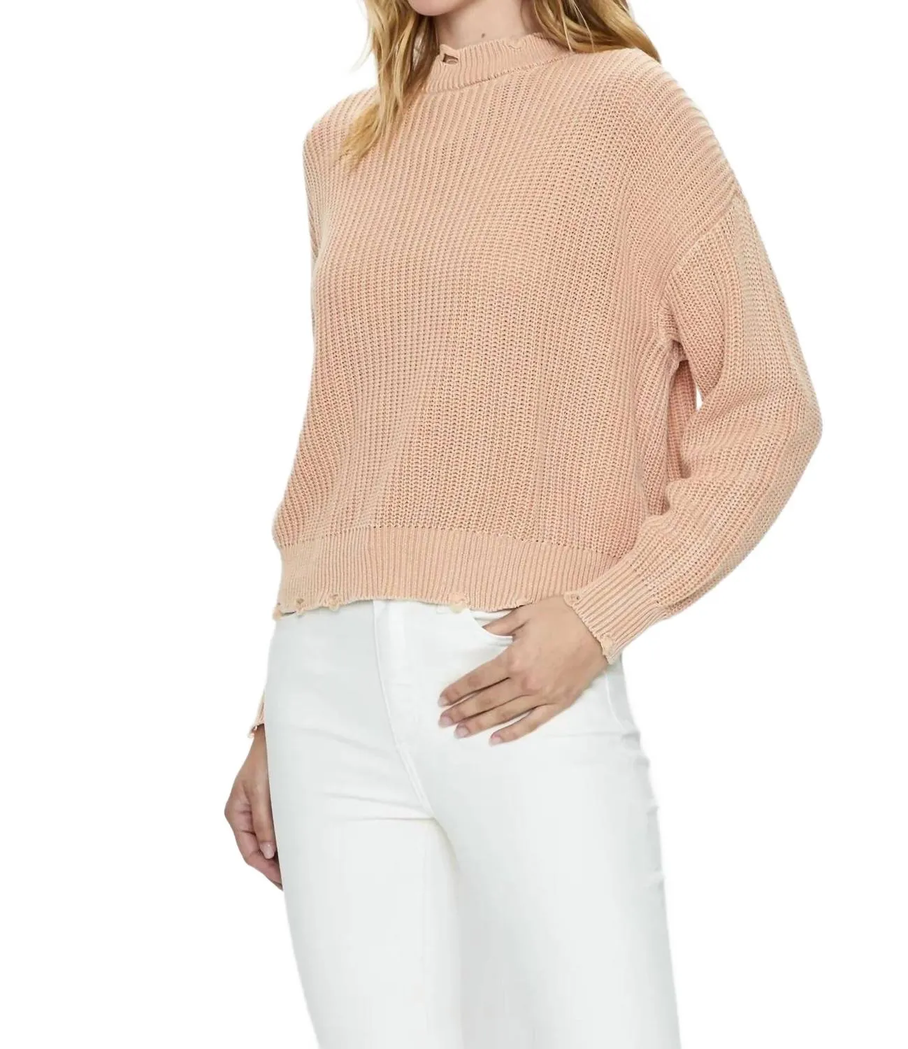 Eva Sweater In Sandwashed Tan
