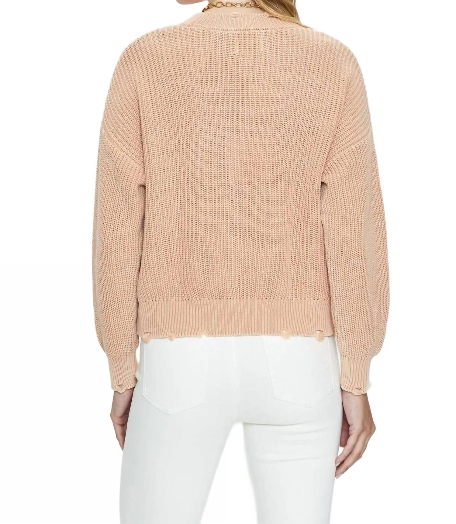 Eva Sweater In Sandwashed Tan
