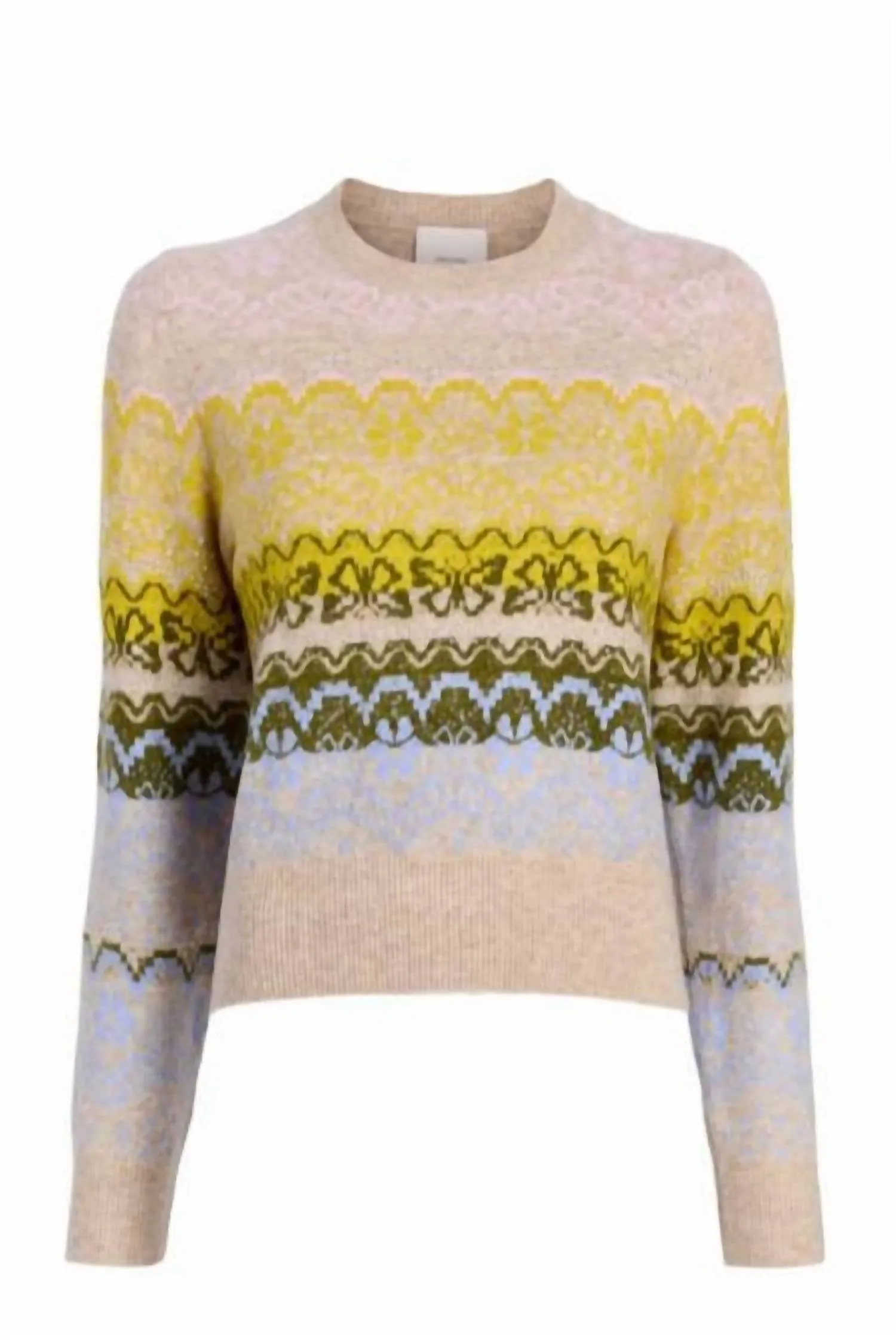 Fair Isle Pullover In Oatmeal/multi